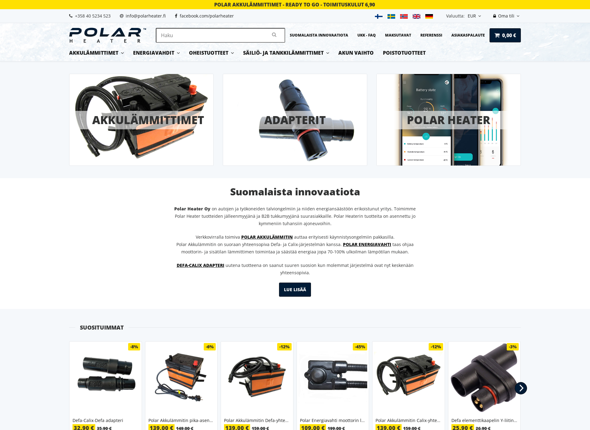 Screenshot for polarheat.fi