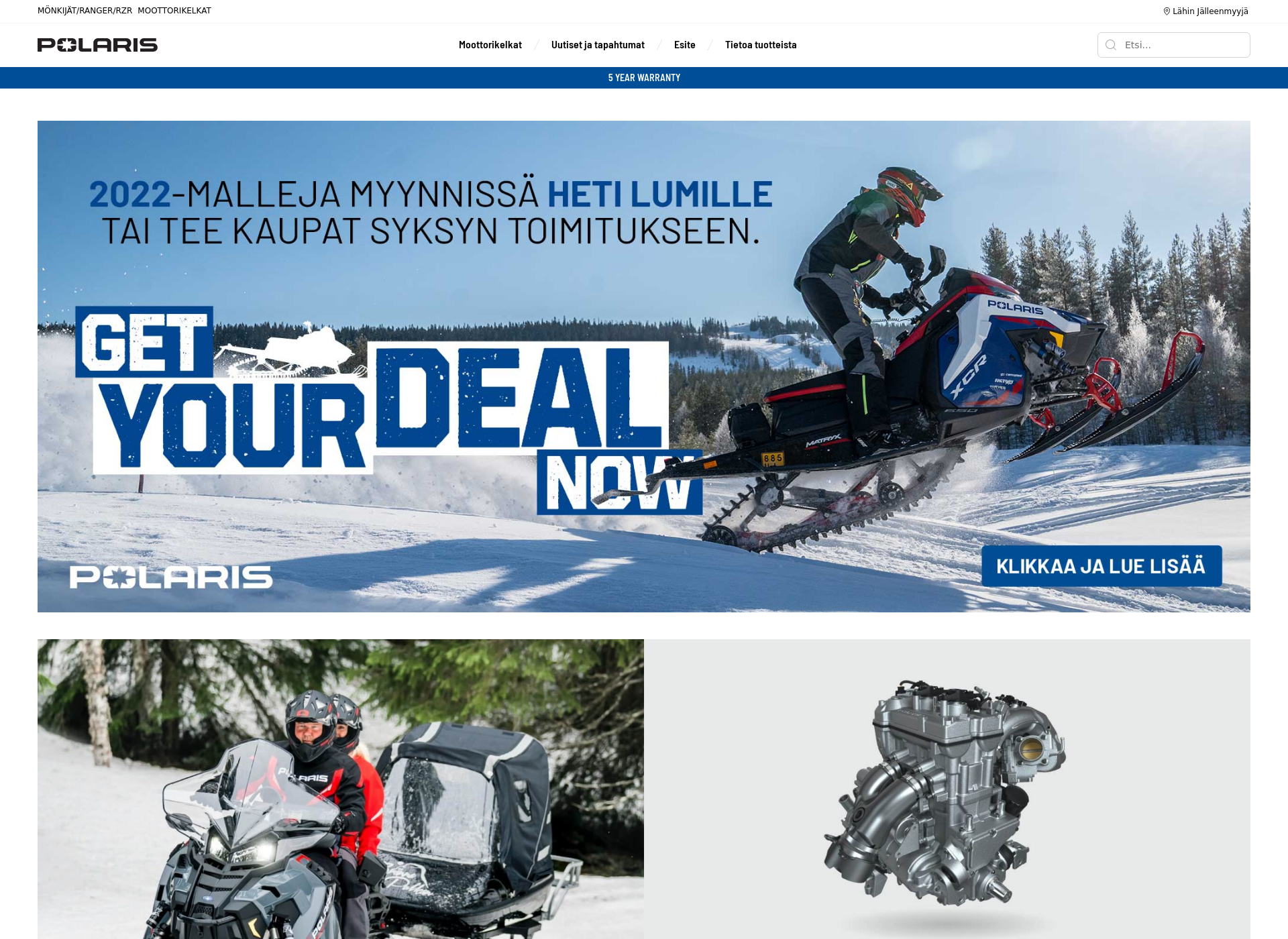 Screenshot for polarismoottorikelkat.fi