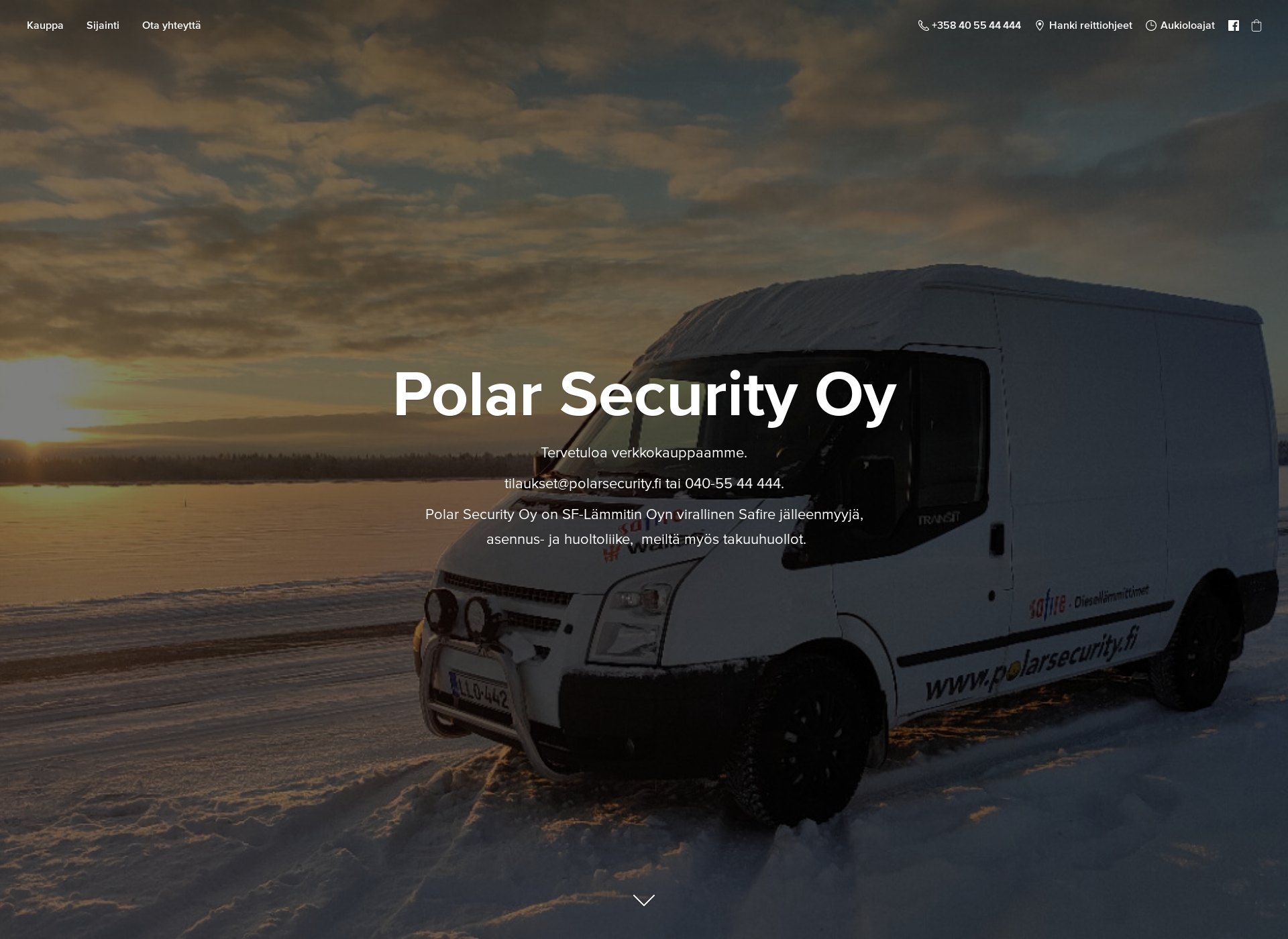 Skärmdump för polarsecurity.fi
