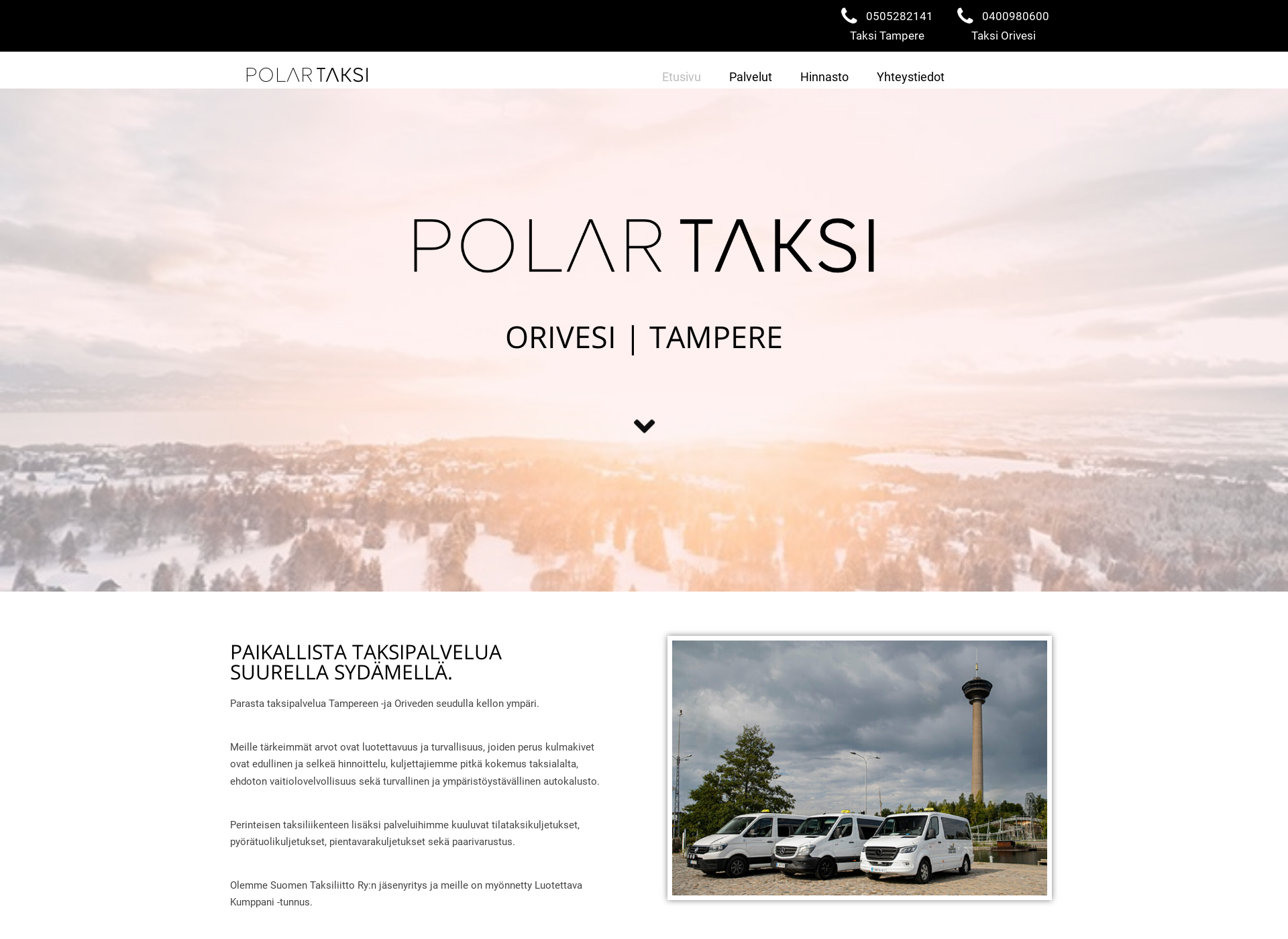Screenshot for polartaksi.fi