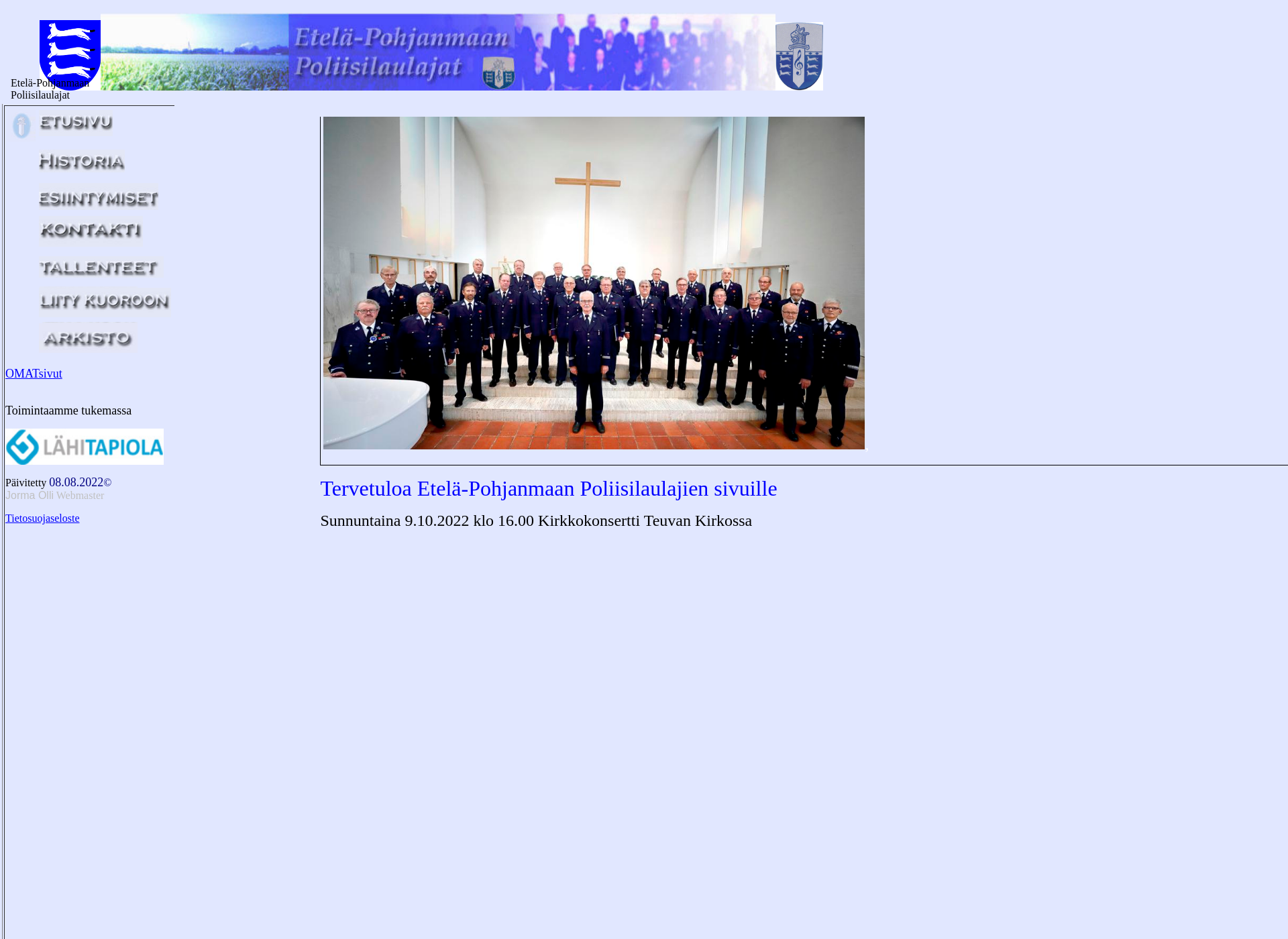 Screenshot for poliisilaulajat.fi