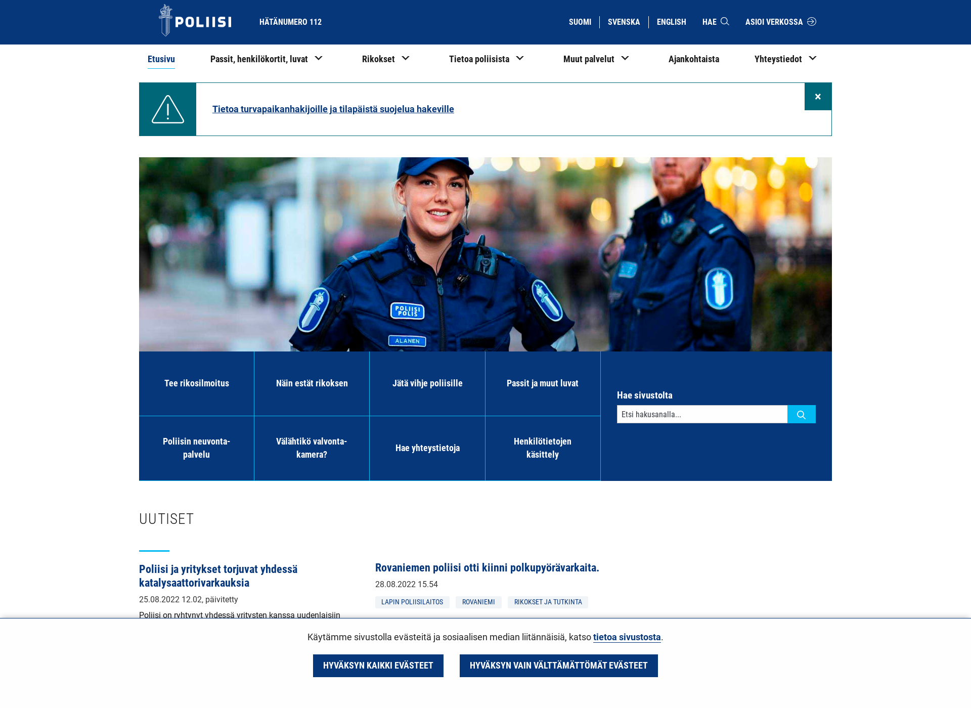 Screenshot for poliisilehti.fi