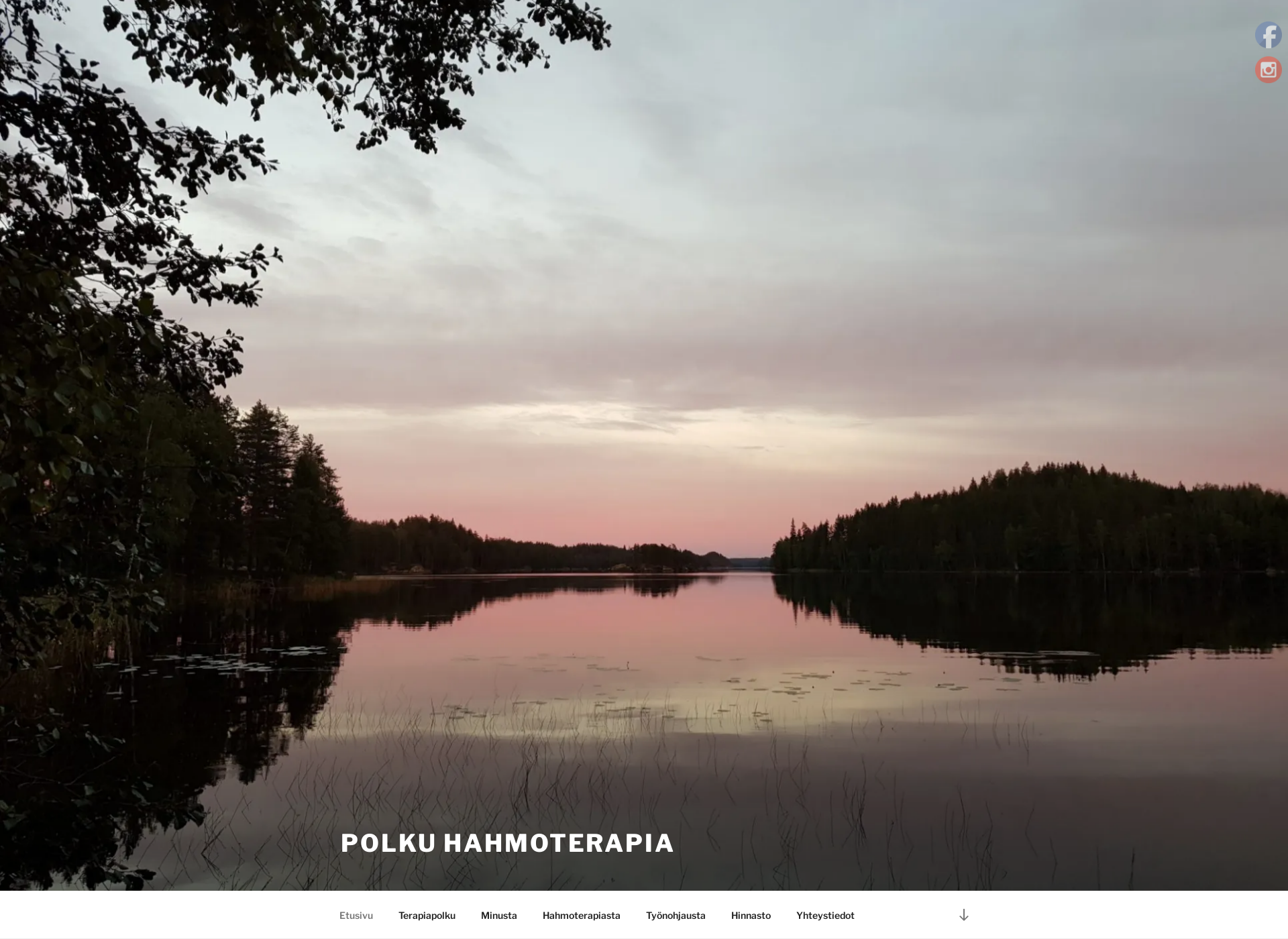 Skärmdump för polkuhahmoterapia.fi