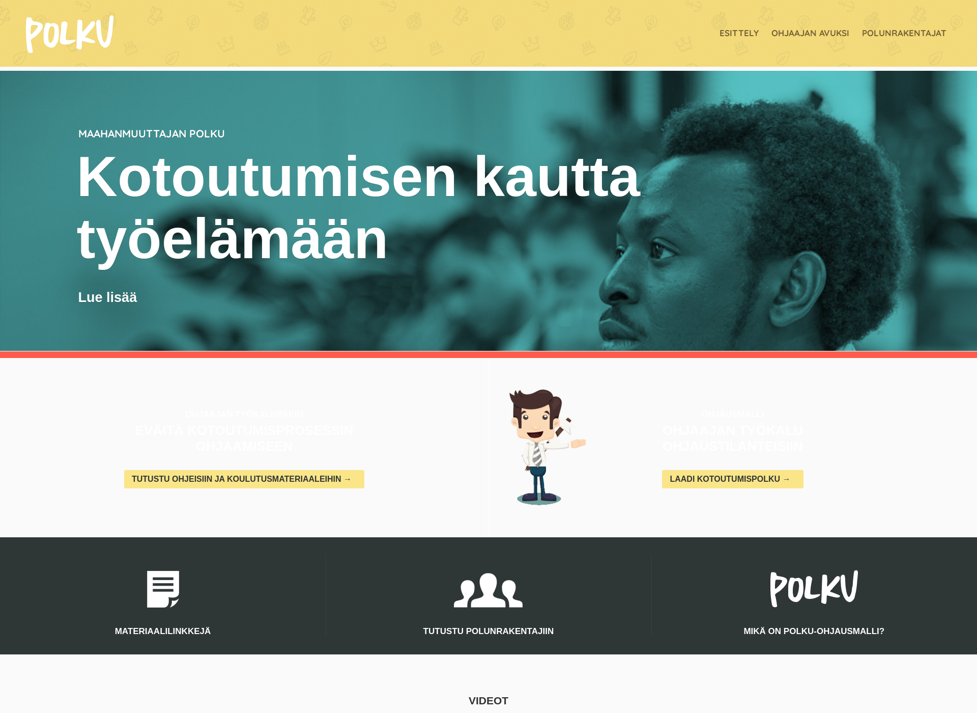 Screenshot for polkuohjausmalli.fi