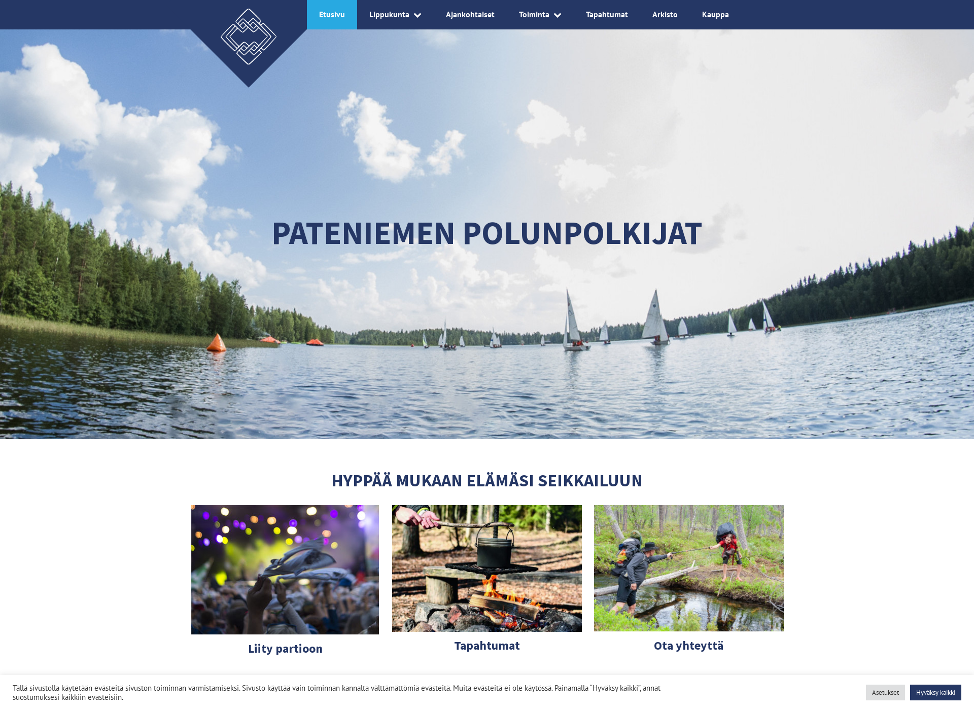 Skärmdump för polunpolkijat.fi