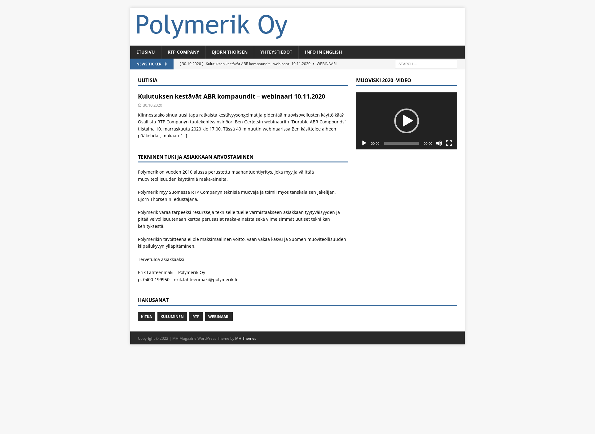 Screenshot for polymerik.fi