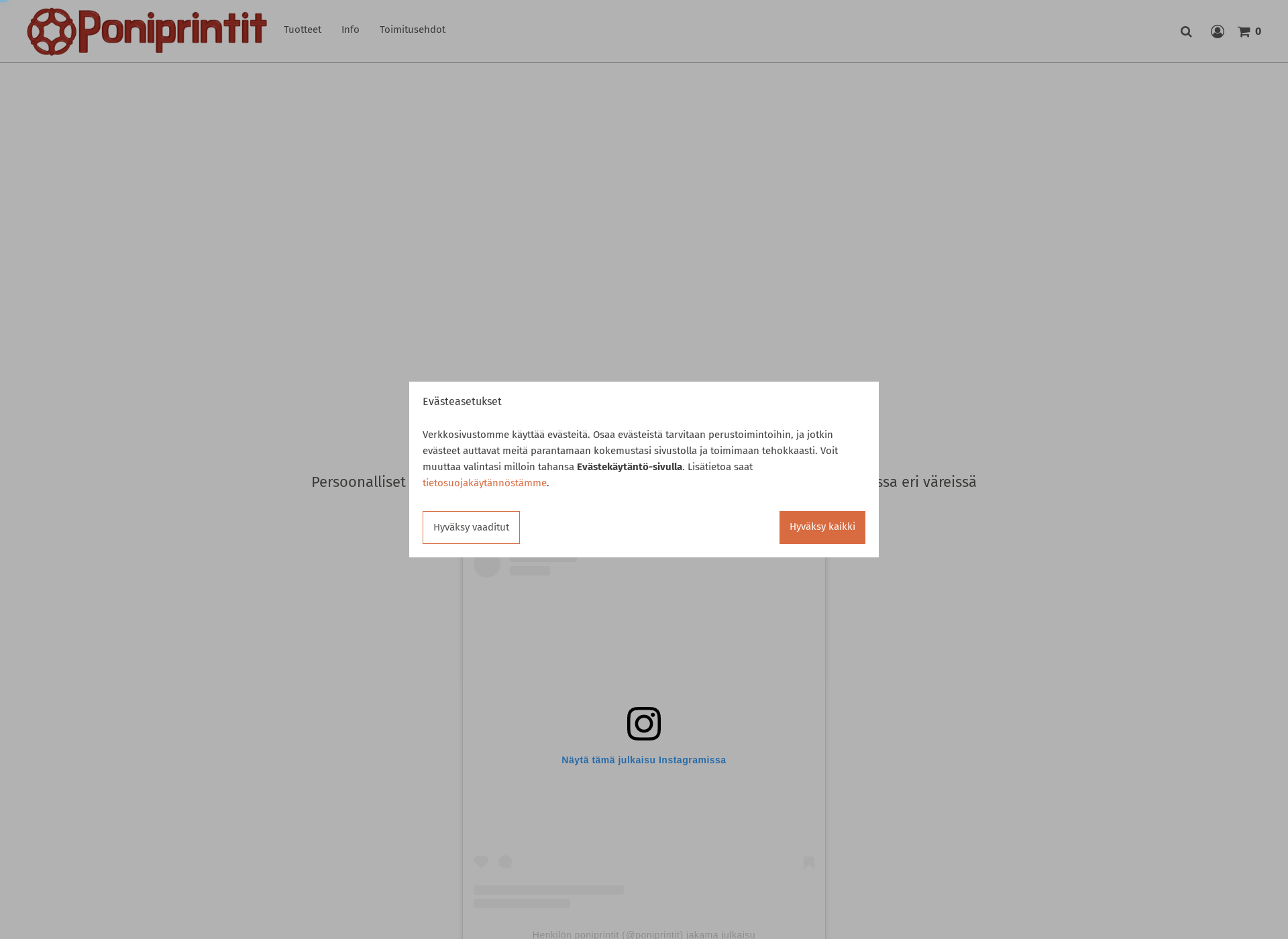 Screenshot for poniprintit.fi