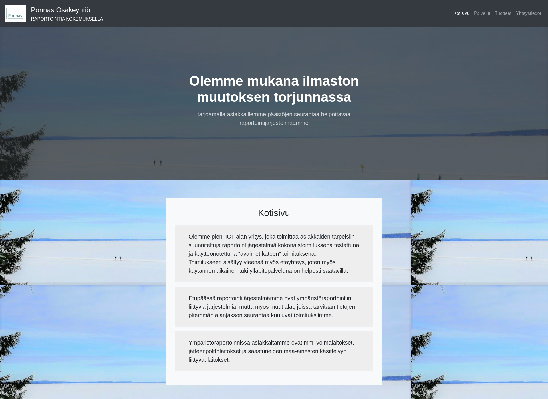 Screenshot for ponnas.fi