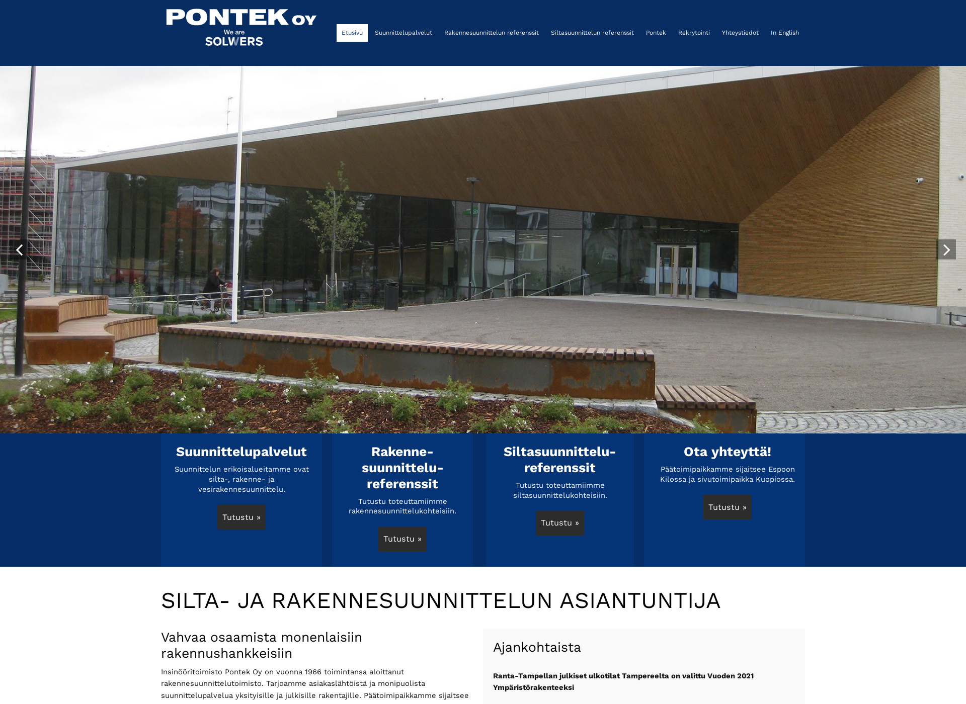 Screenshot for pontek.fi