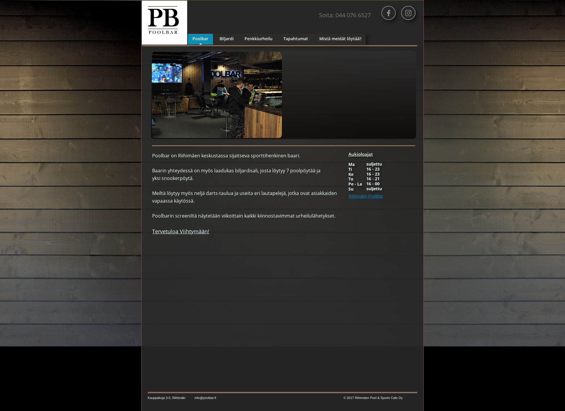 Screenshot for poolbar.fi