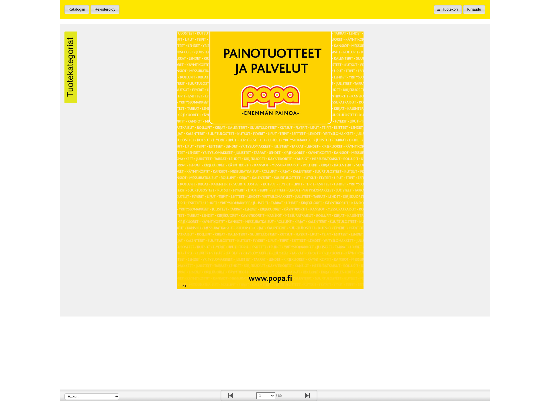 Skärmdump för popakuvasto.fi