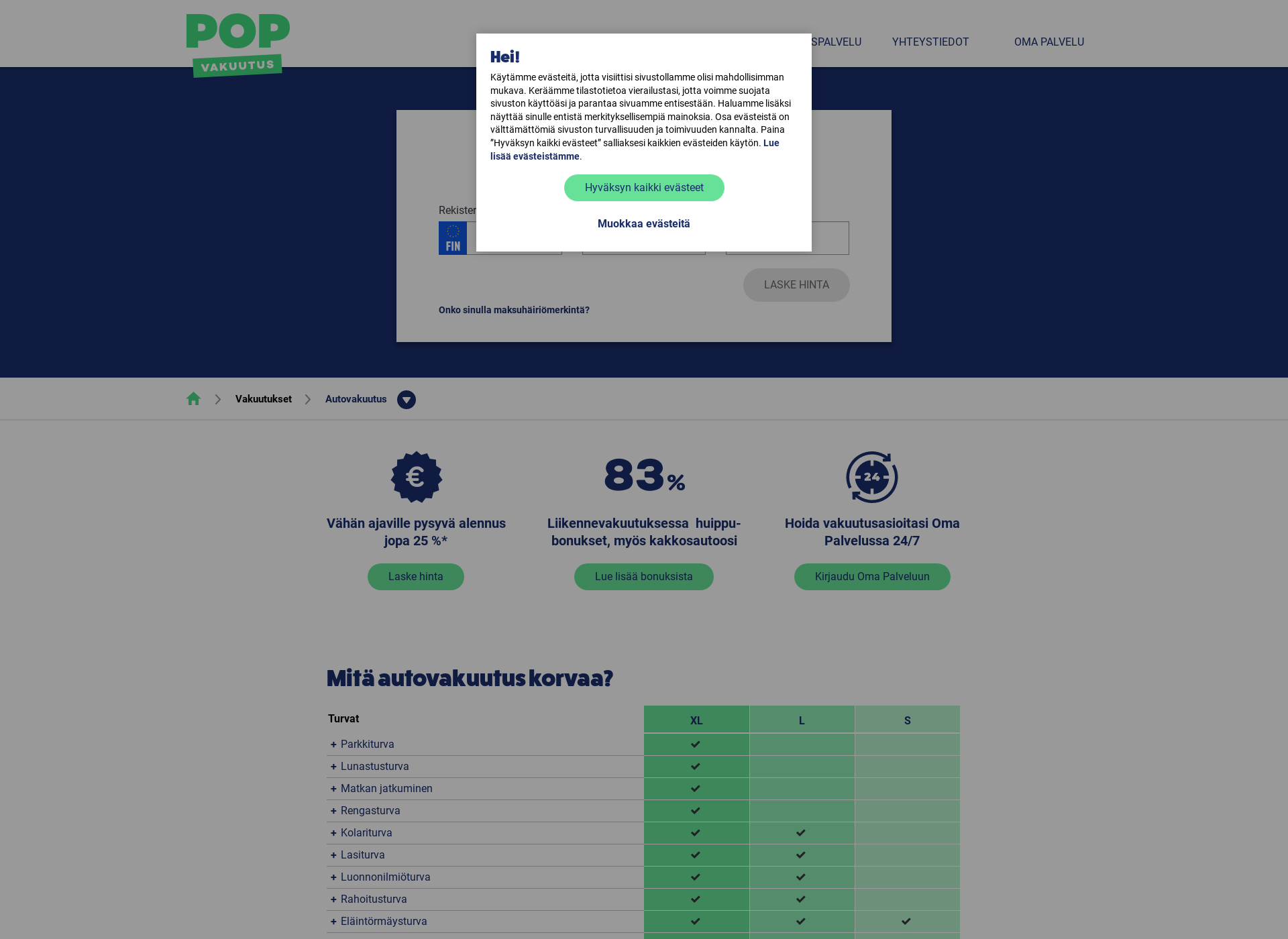 Screenshot for popauto.fi