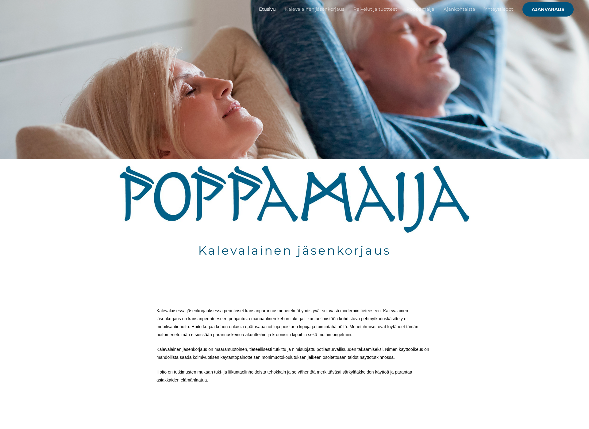 Skärmdump för poppamaija.fi
