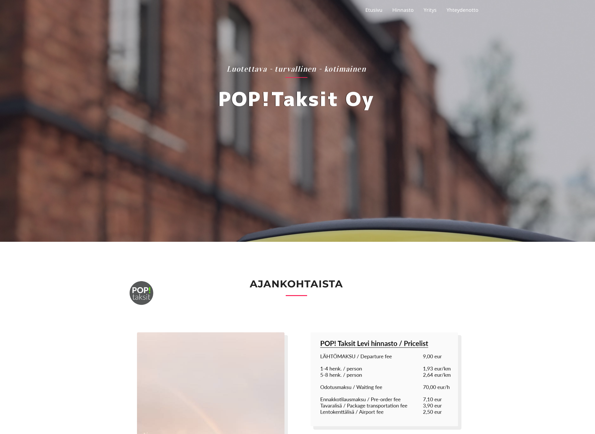 Screenshot for poptaksit.fi