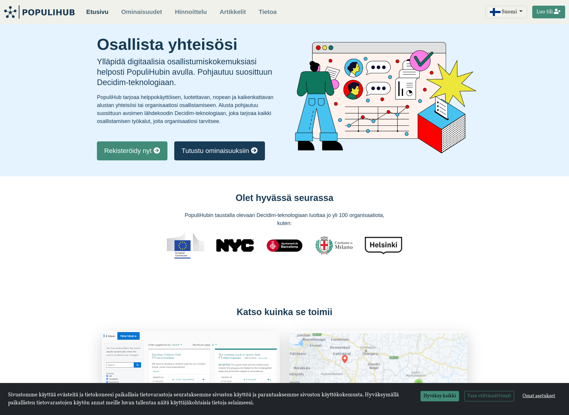 Screenshot for populihub.fi
