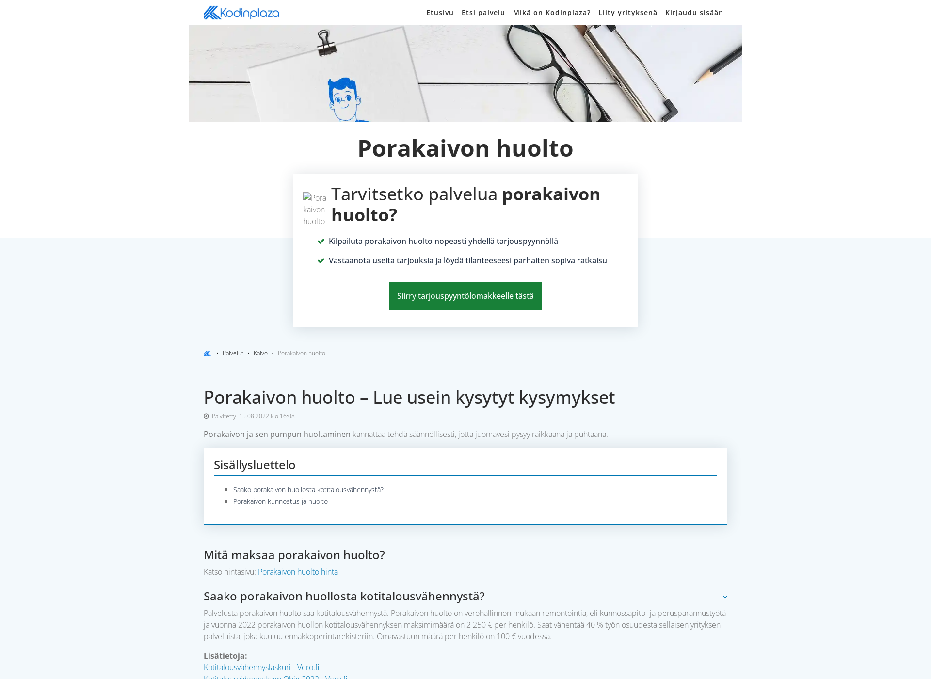 Screenshot for porakaivopalvelu.fi