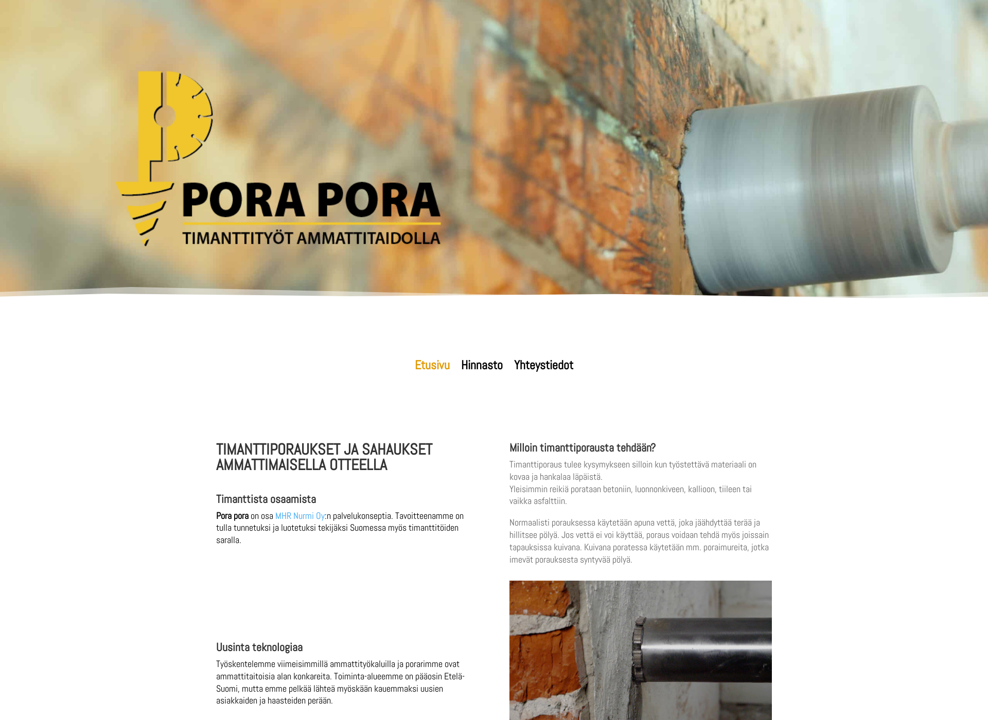 Skärmdump för porapora.fi