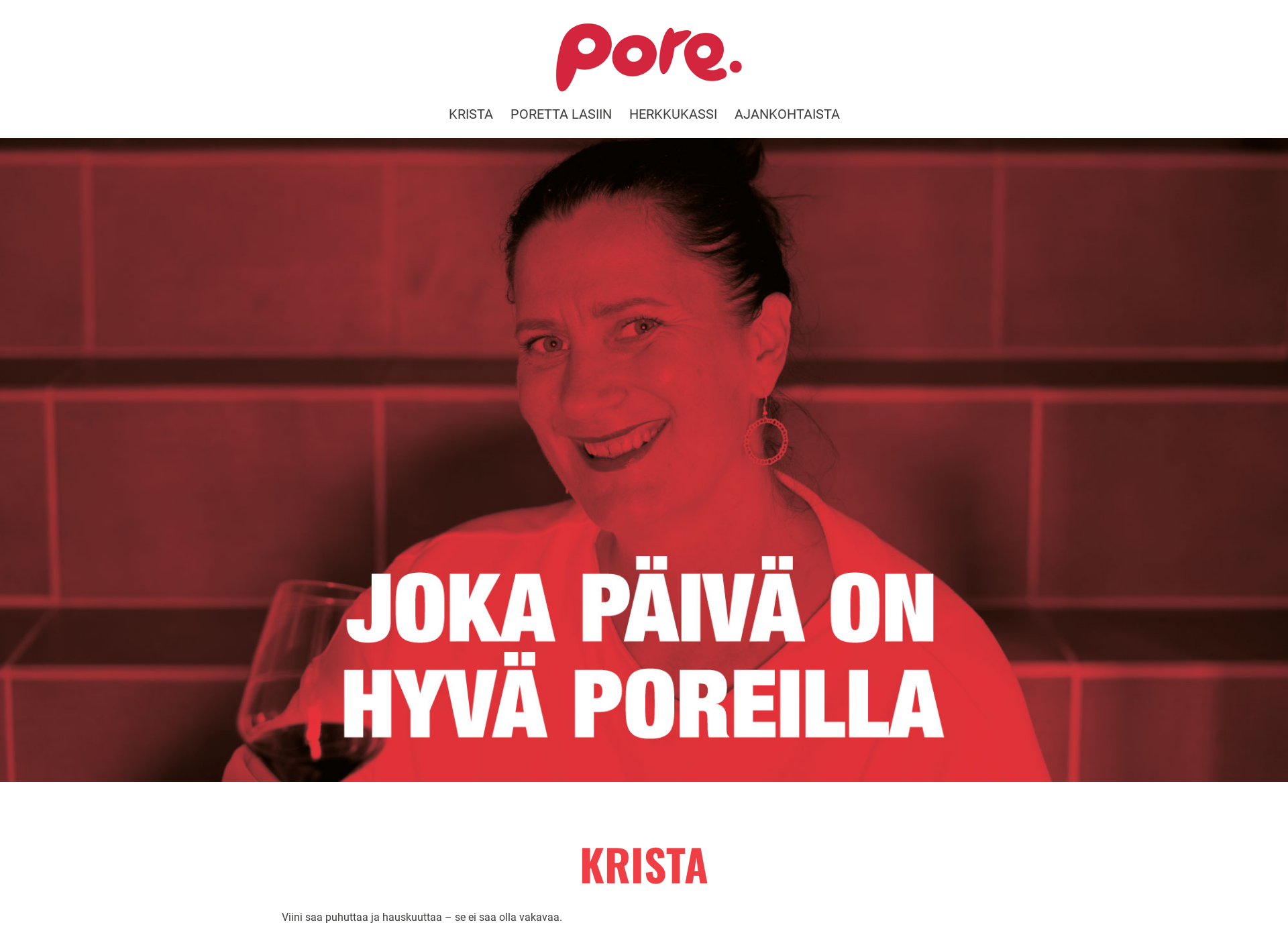 Screenshot for poretta.fi