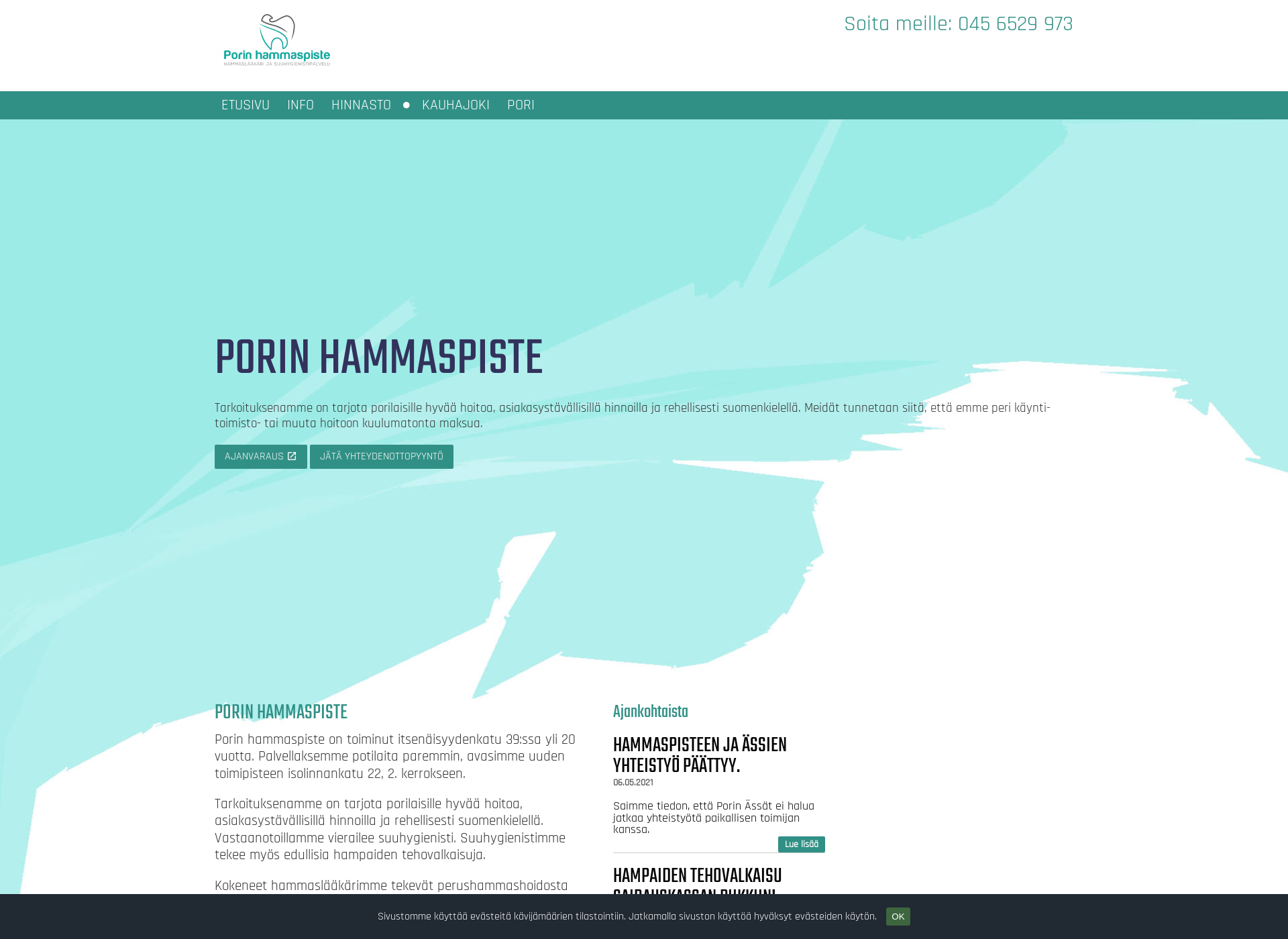 Screenshot for porinhammaspiste.fi