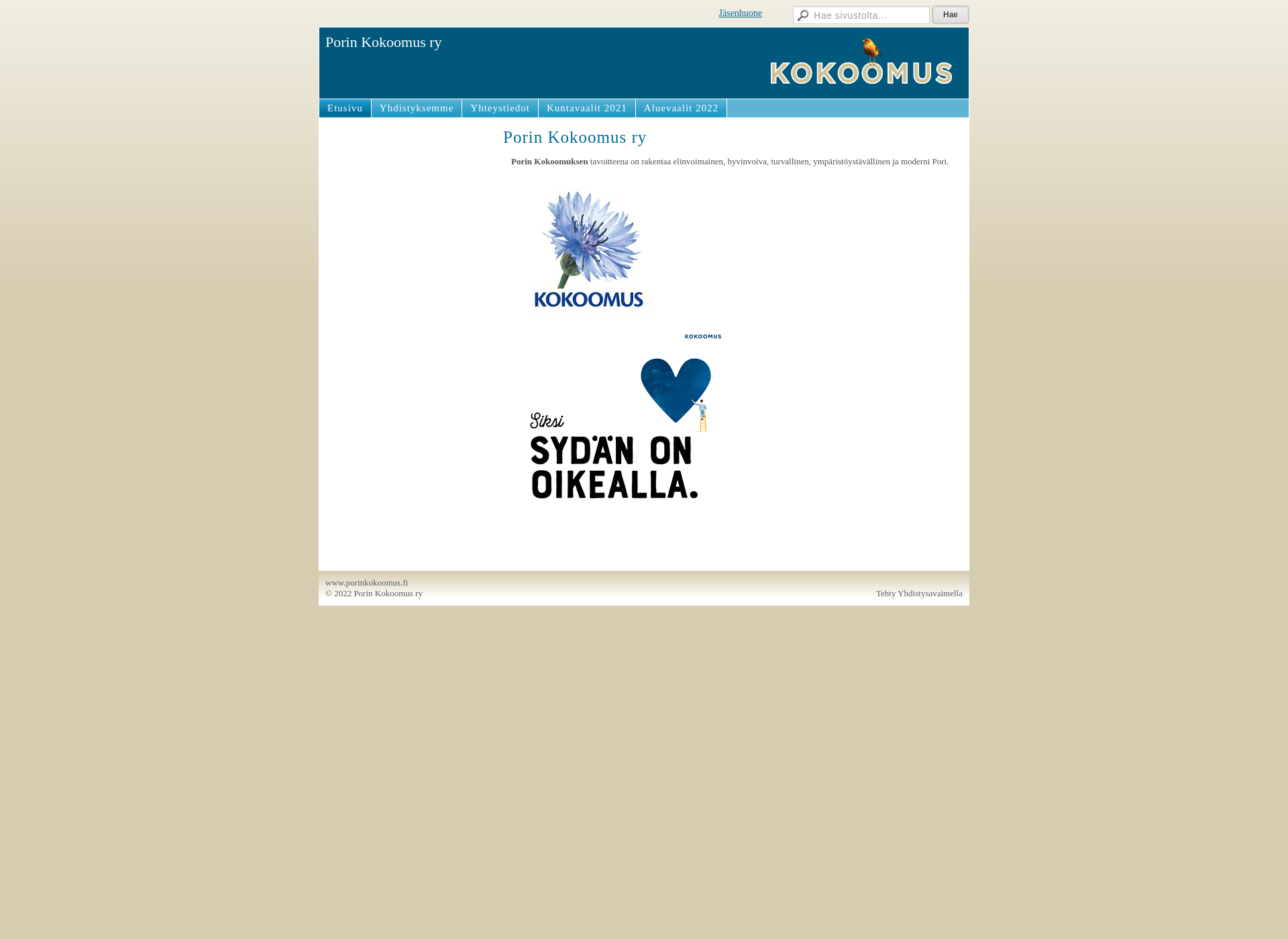 Screenshot for porinkokoomus.fi
