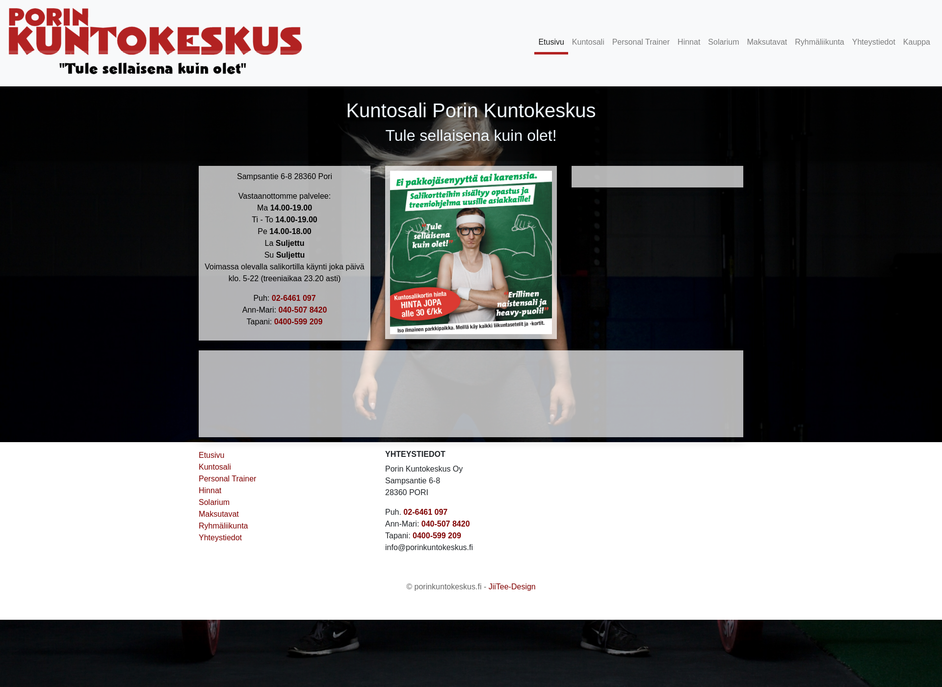 Screenshot for porinkuntokeskus.fi