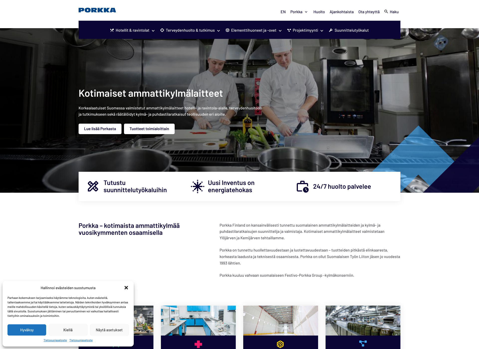 Screenshot for porkka.fi