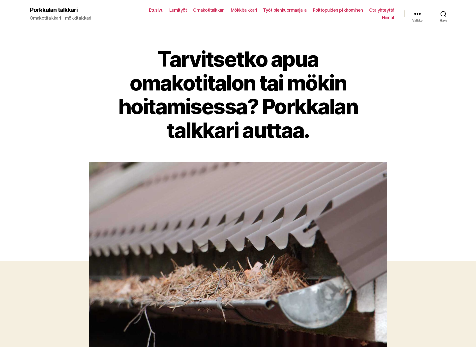 Näyttökuva porkkalantalkkari.fi