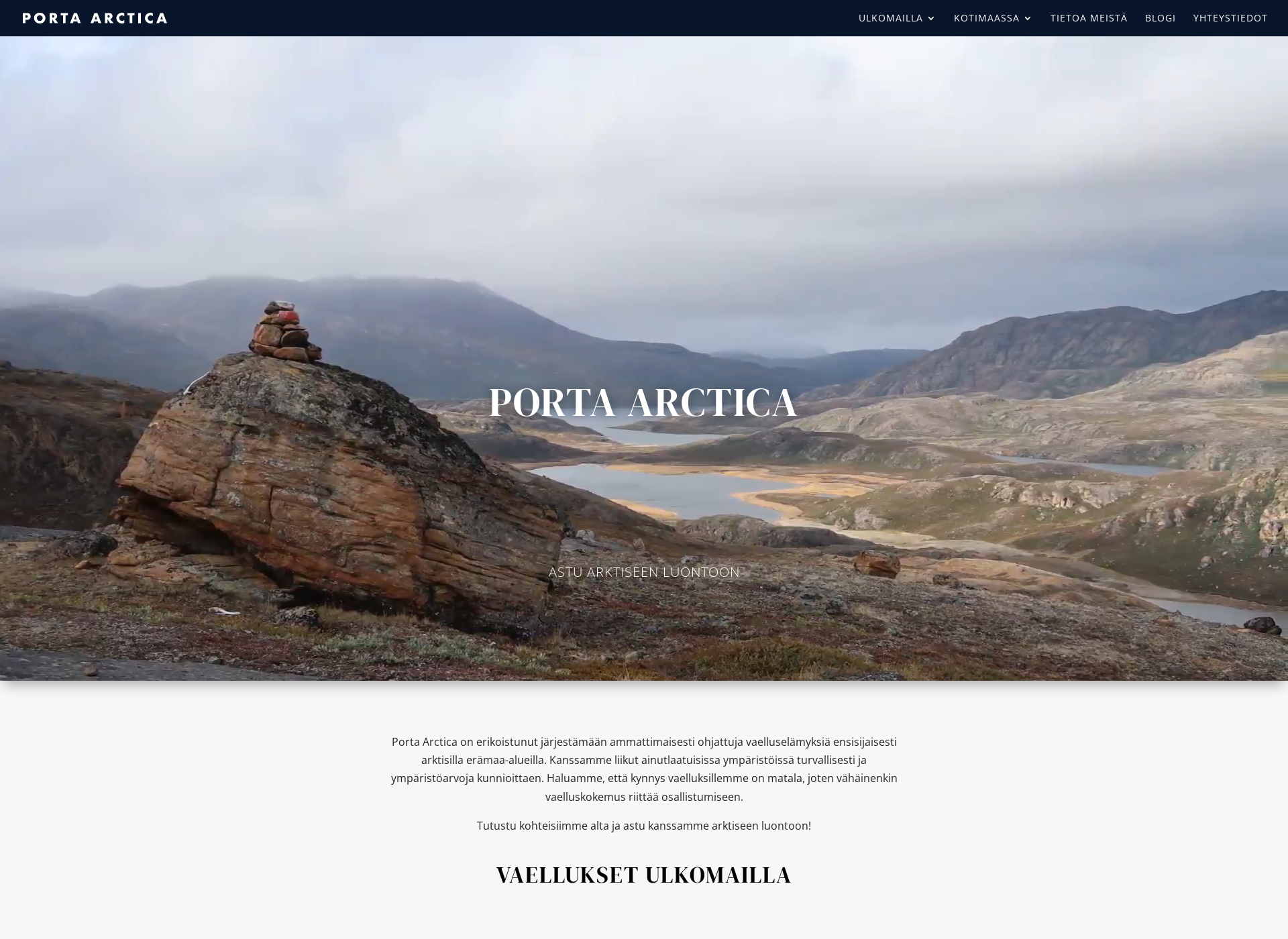 Screenshot for porta-arctica.fi