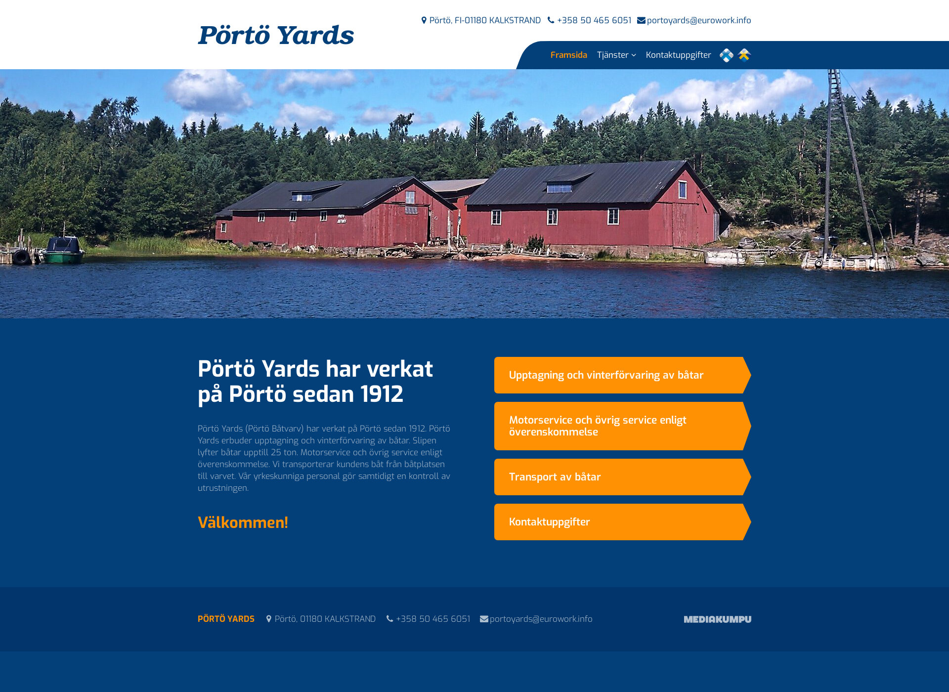 Skärmdump för portobatvarv.fi