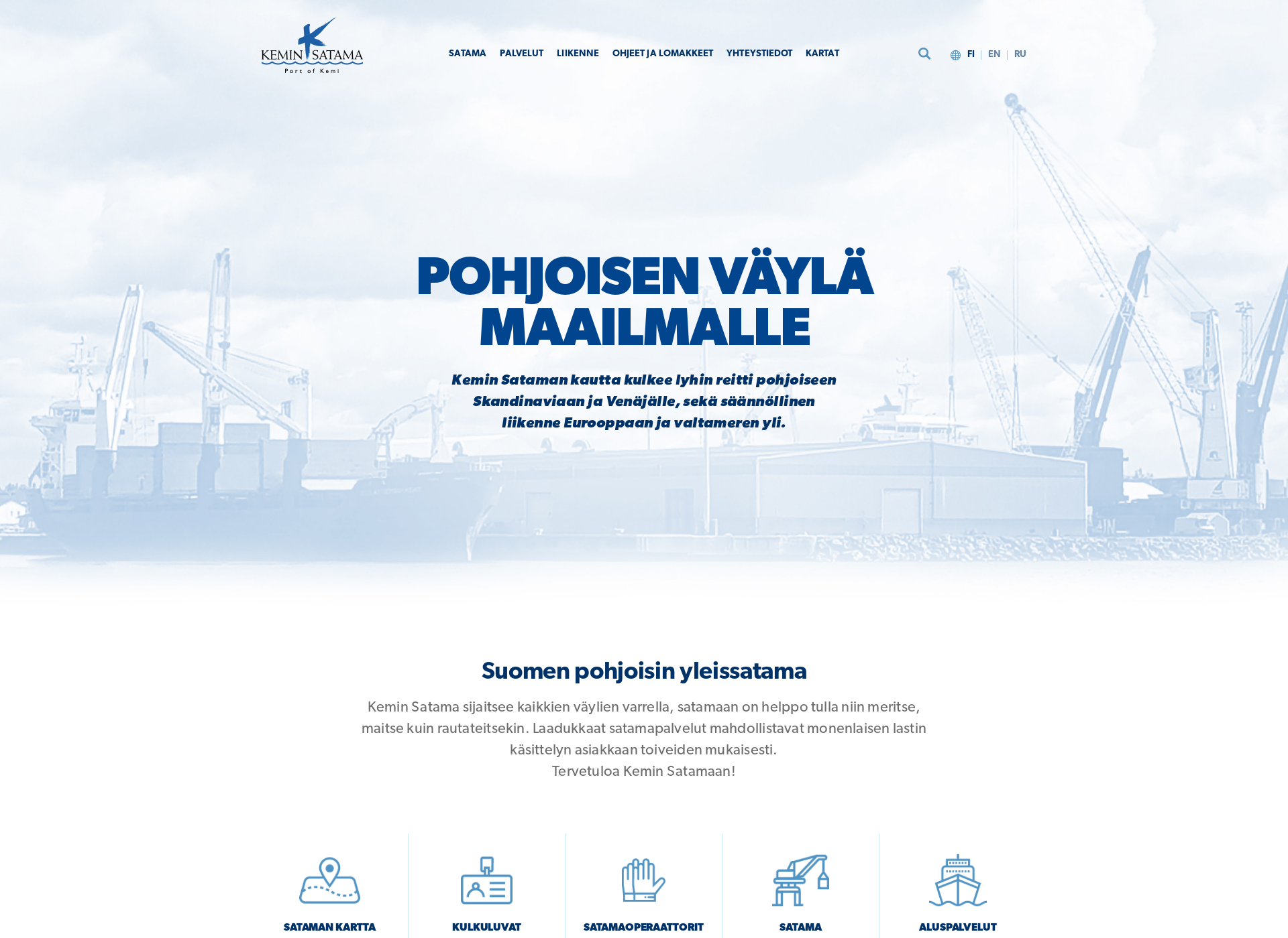 Screenshot for portofkemi.fi