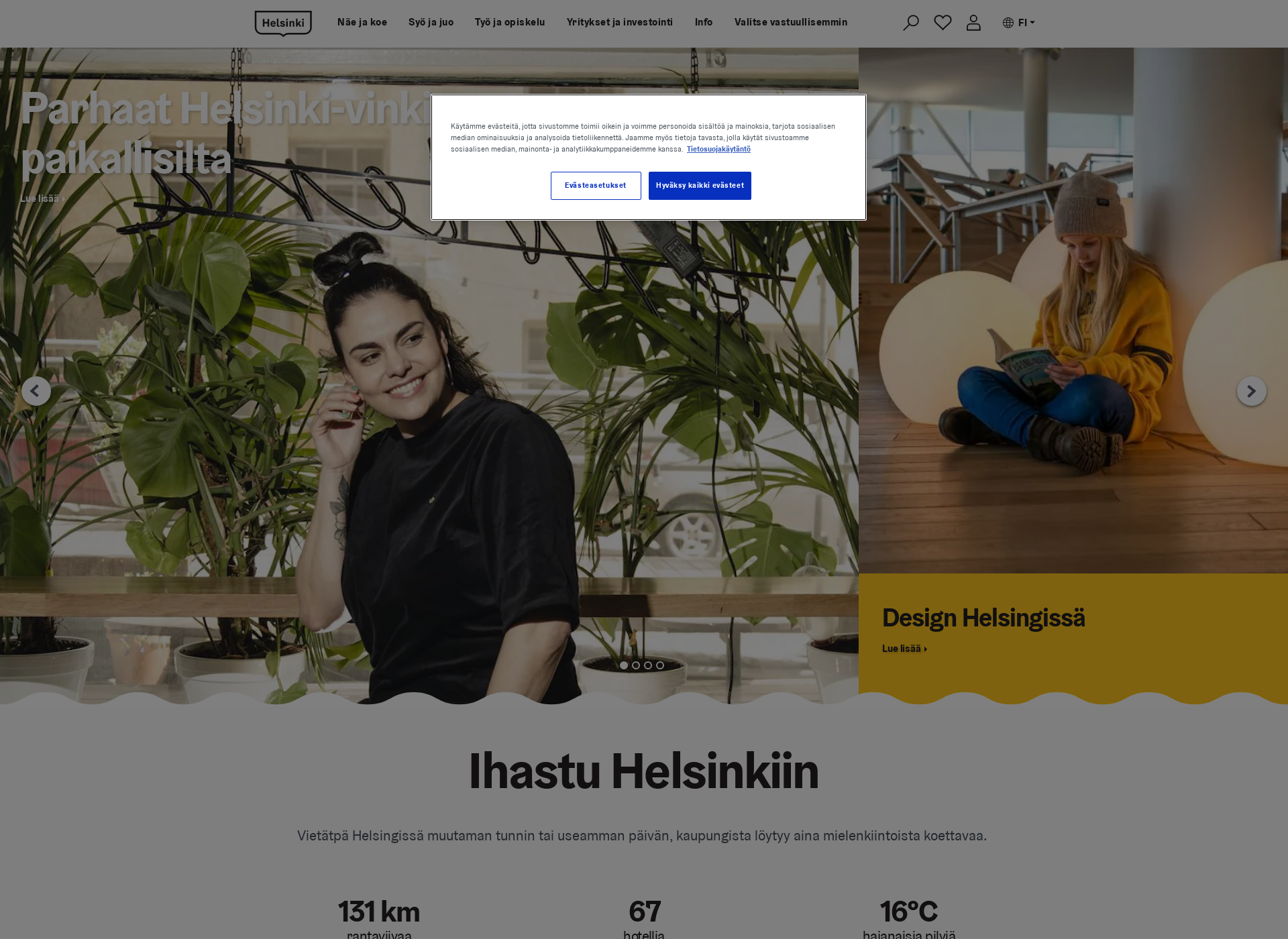 Skärmdump för porukallahelsinkiin.fi