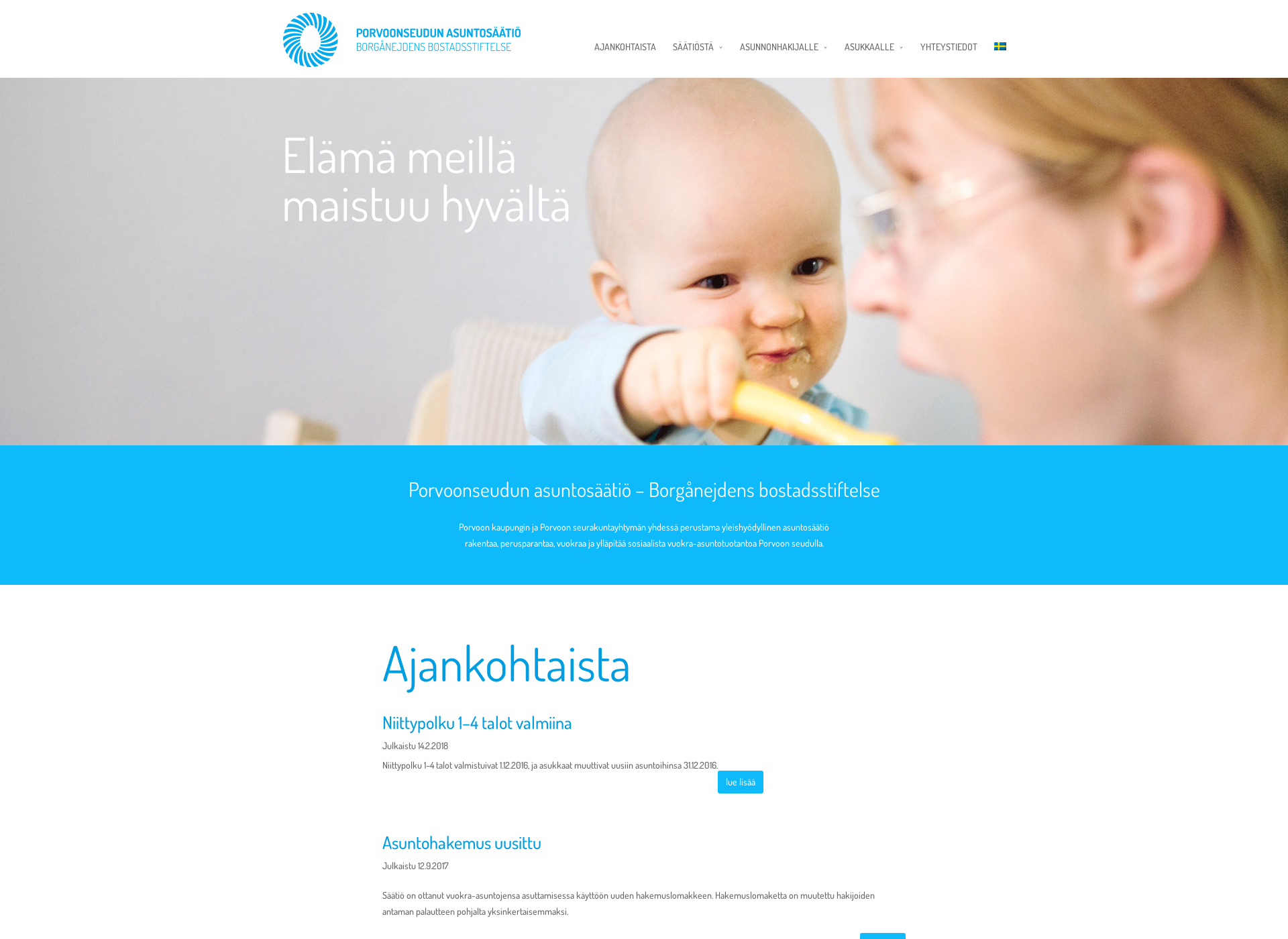 Screenshot for porvoonasuntosaatio.fi