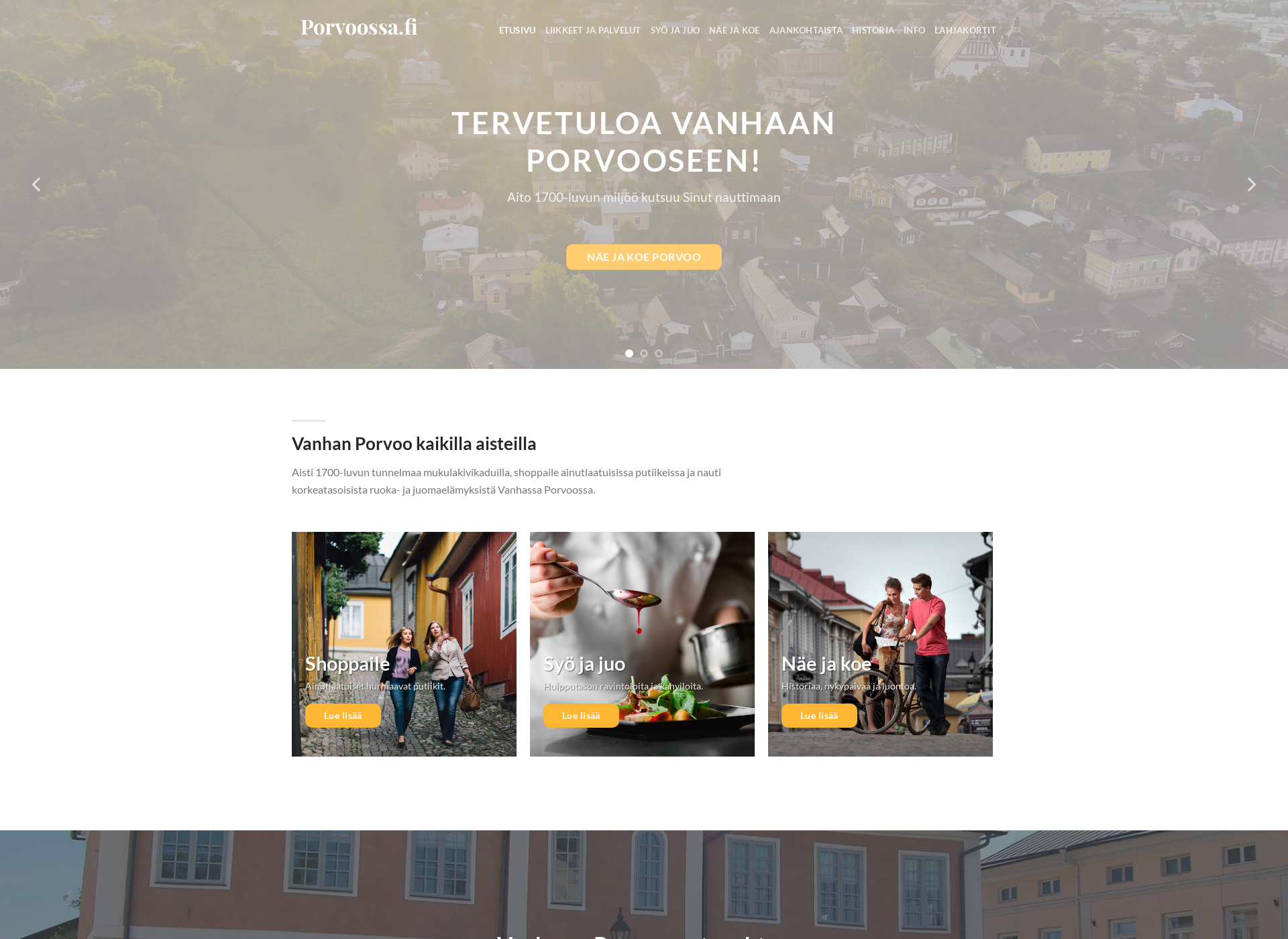 Screenshot for porvoossa.fi