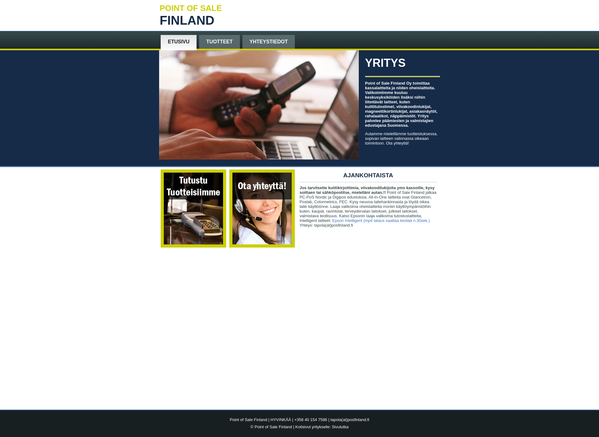 Skärmdump för posfinland.fi