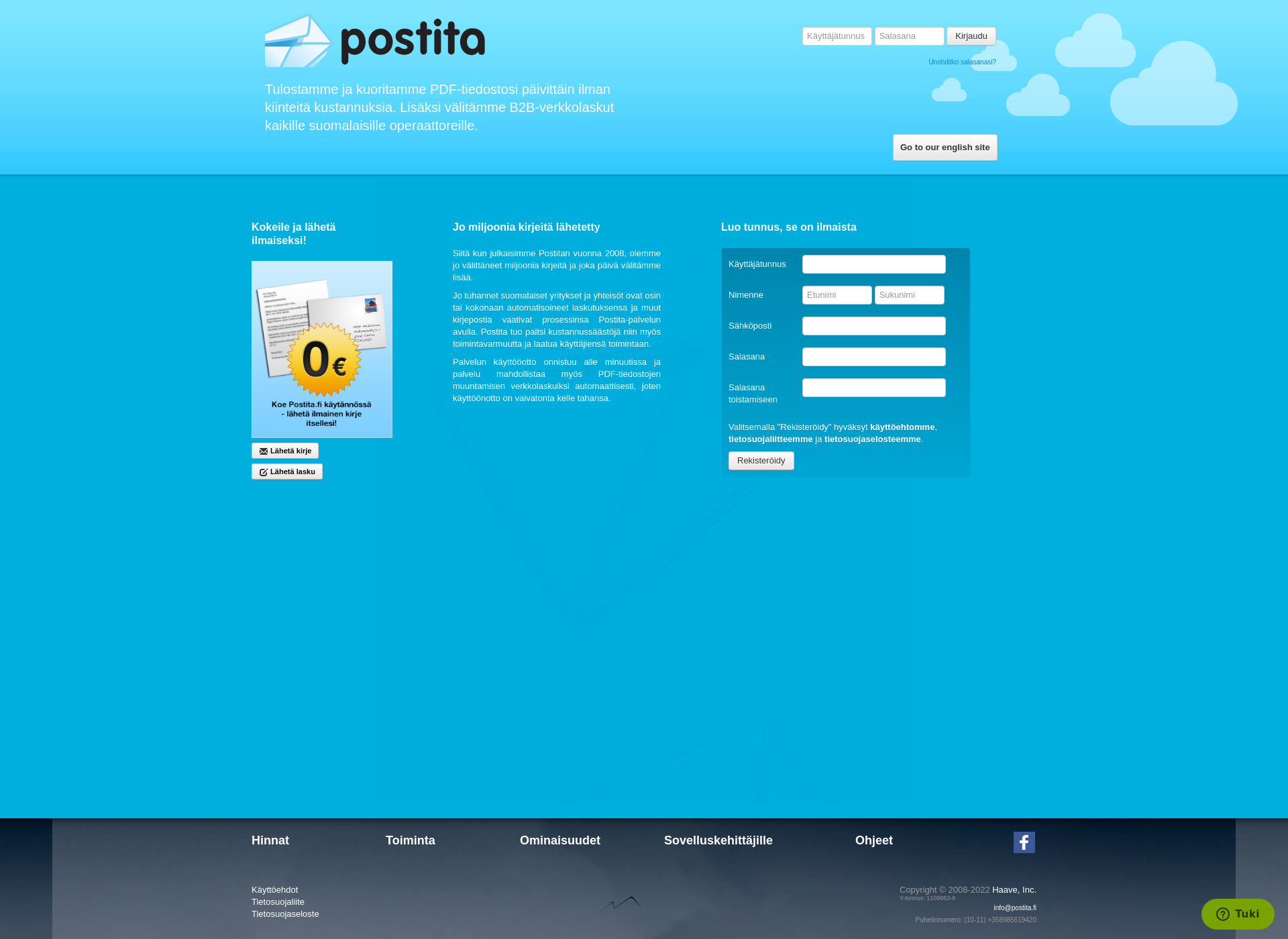 Screenshot for postita.fi