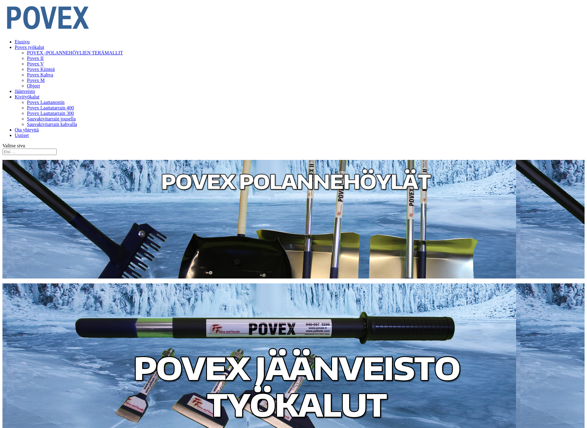 Skärmdump för povex.fi