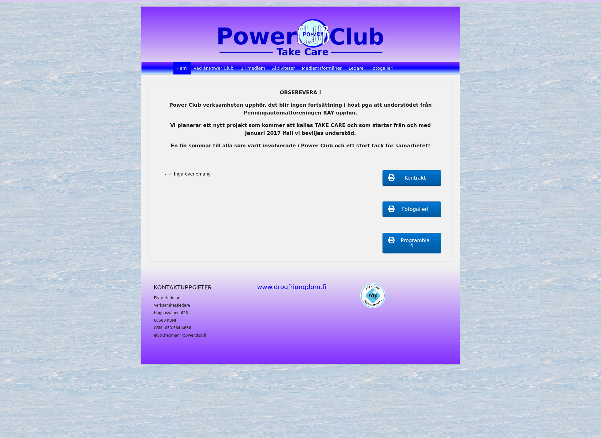 Screenshot for powerclub.fi