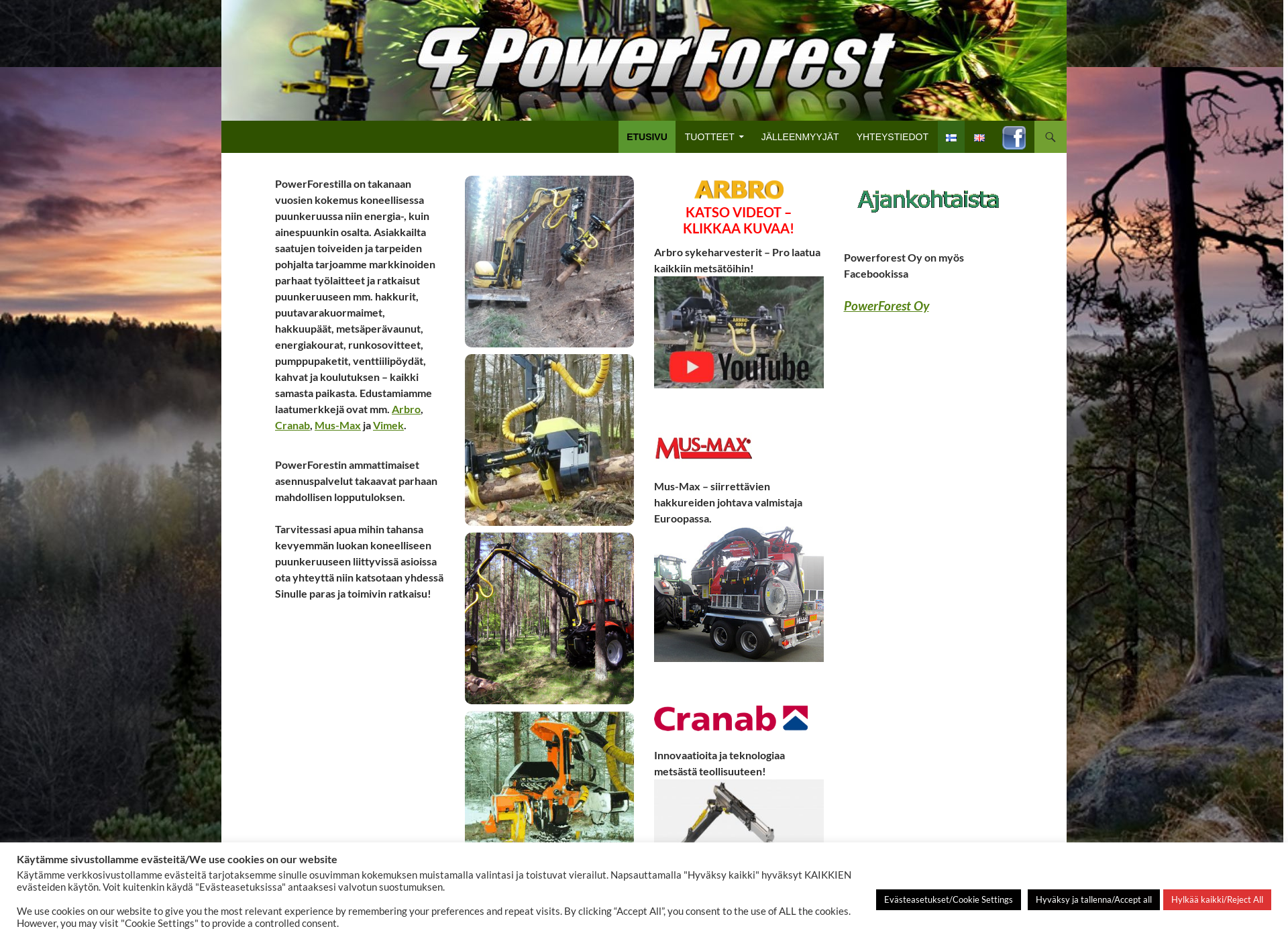 Screenshot for powerforest.fi