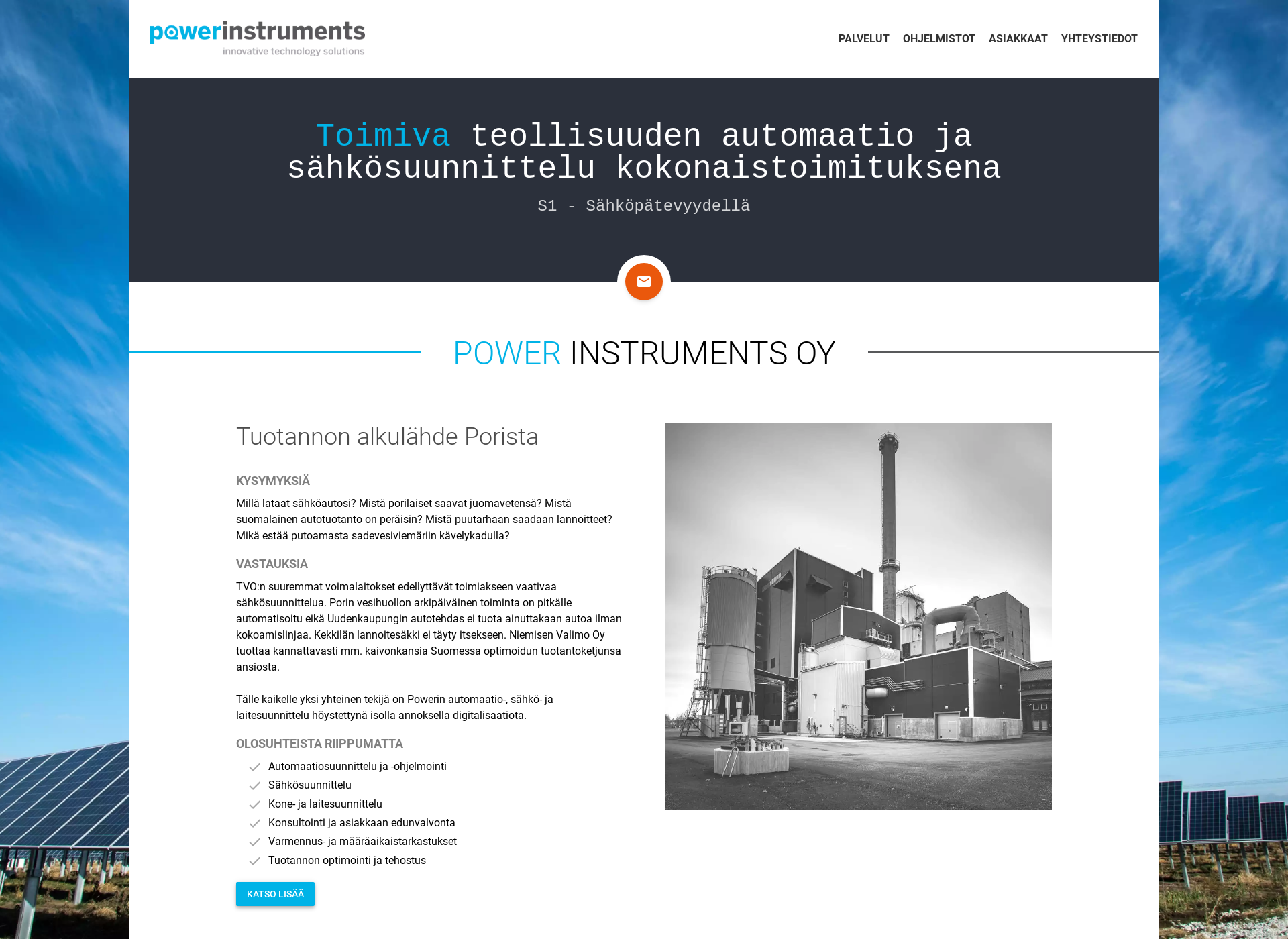 Skärmdump för powerinstruments.fi