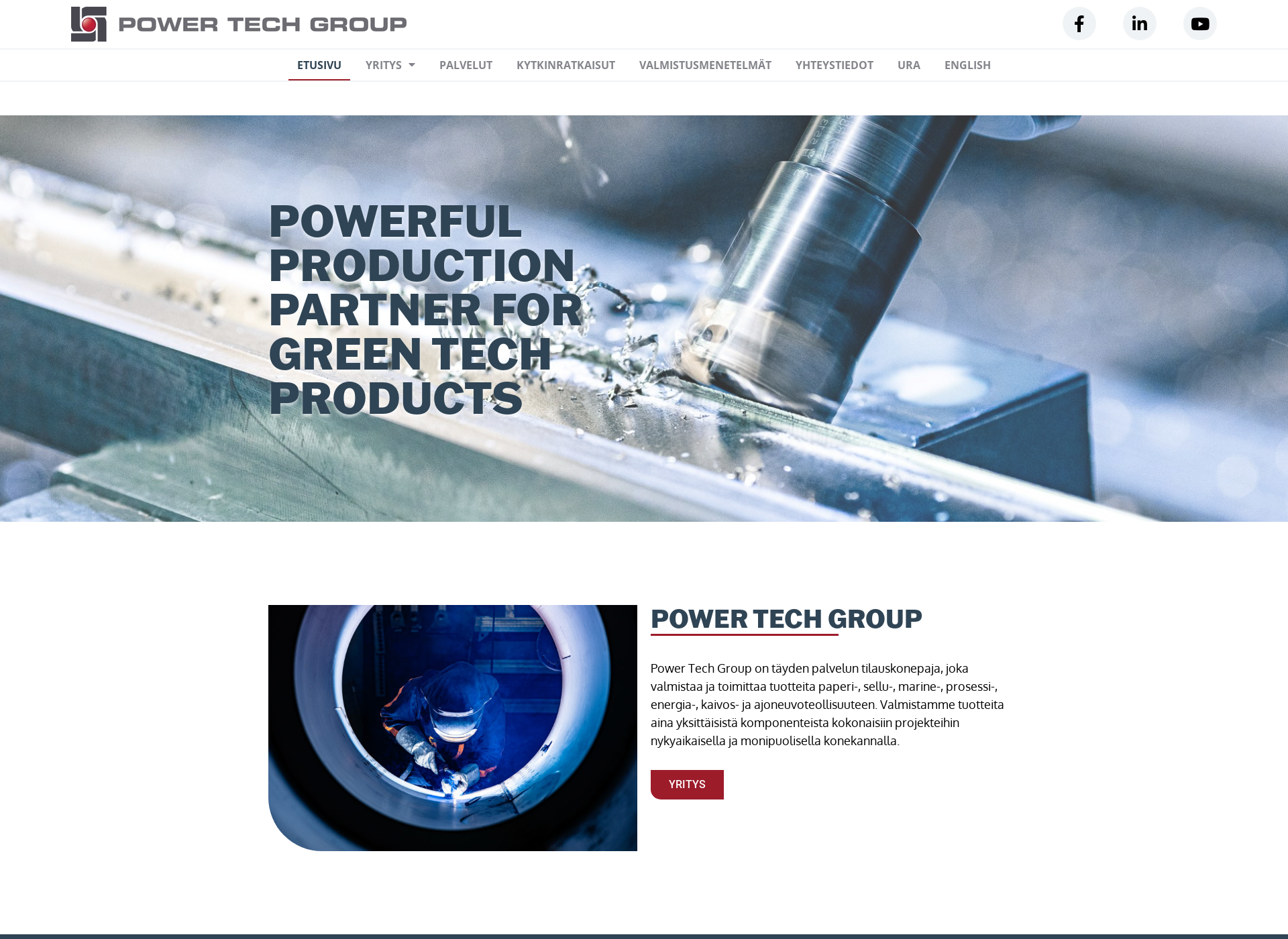 Screenshot for powertechgroup.fi