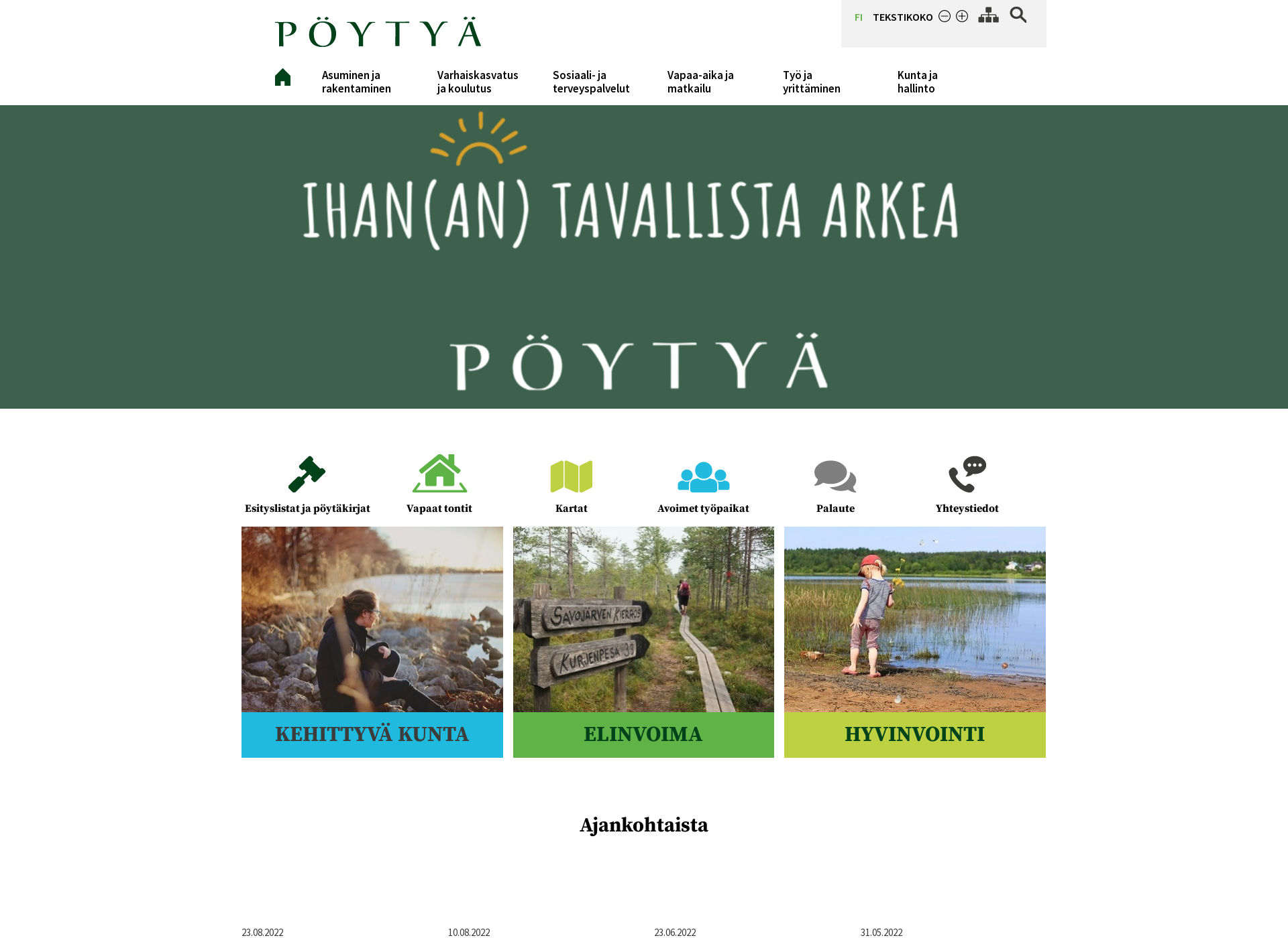 Screenshot for poytya.fi