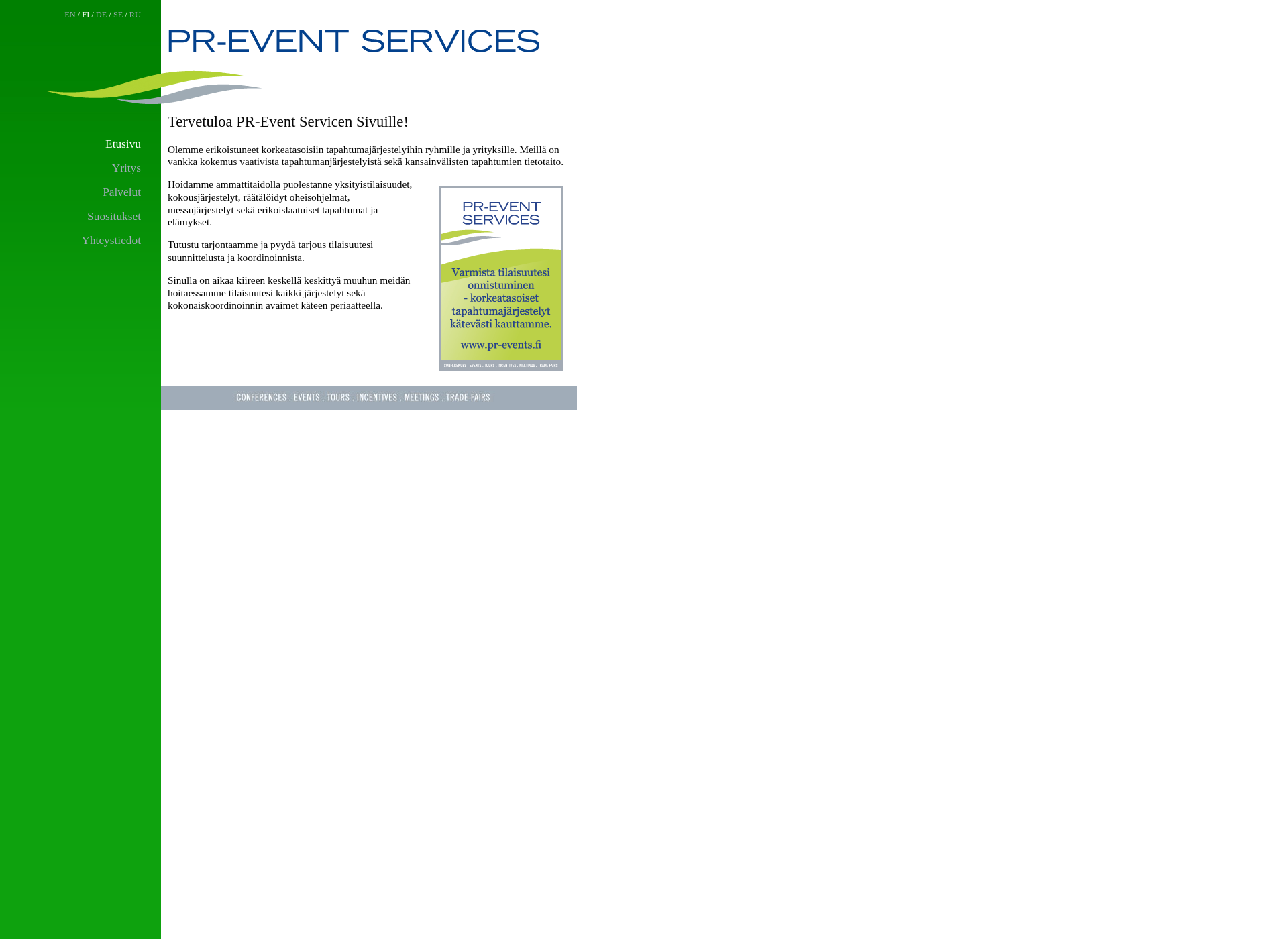 Screenshot for pr-events.fi