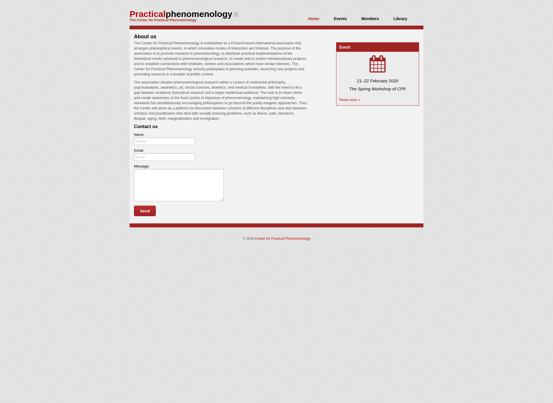 Screenshot for practicalphenomenology.fi