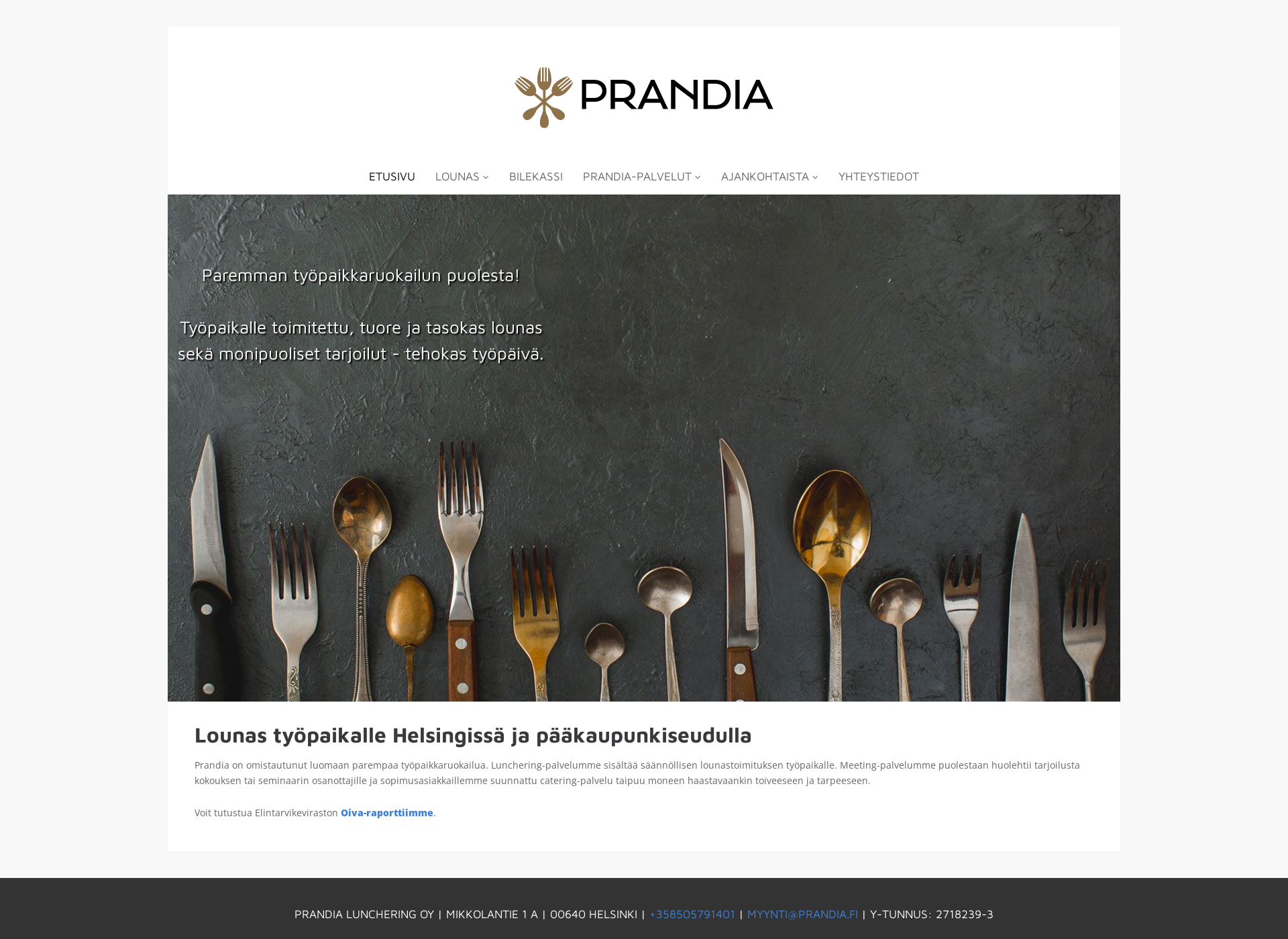 Screenshot for prandia.fi