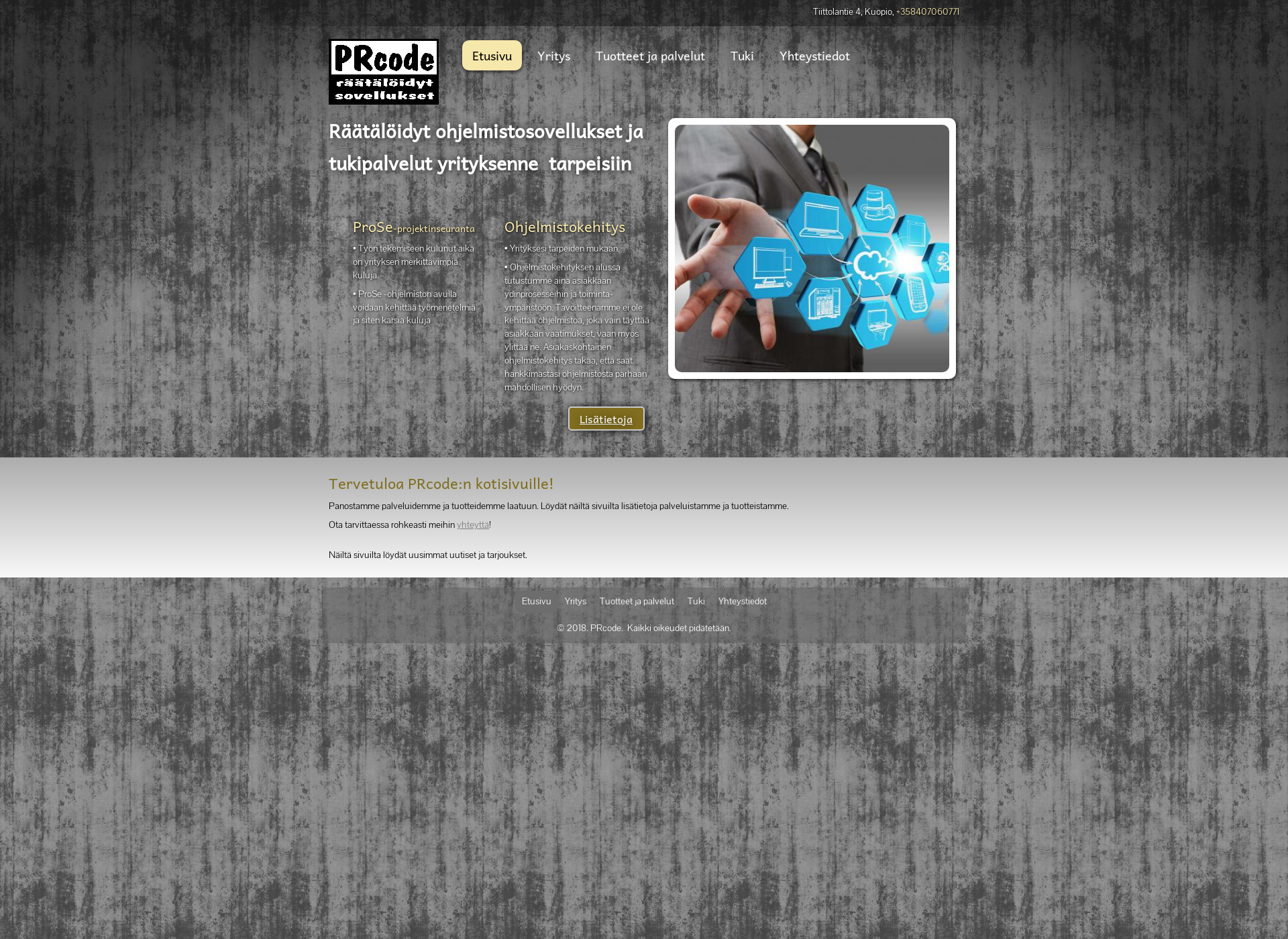 Screenshot for prcode.fi