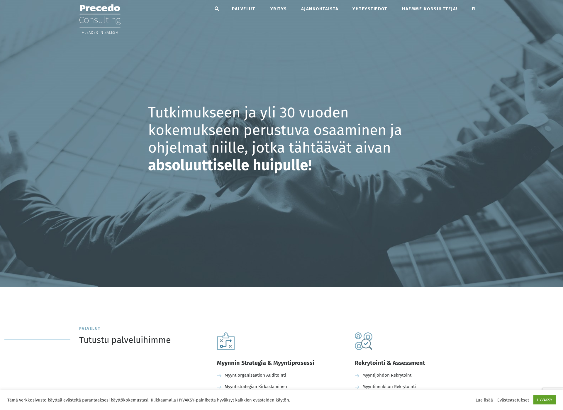 Skärmdump för precedoconsulting.fi