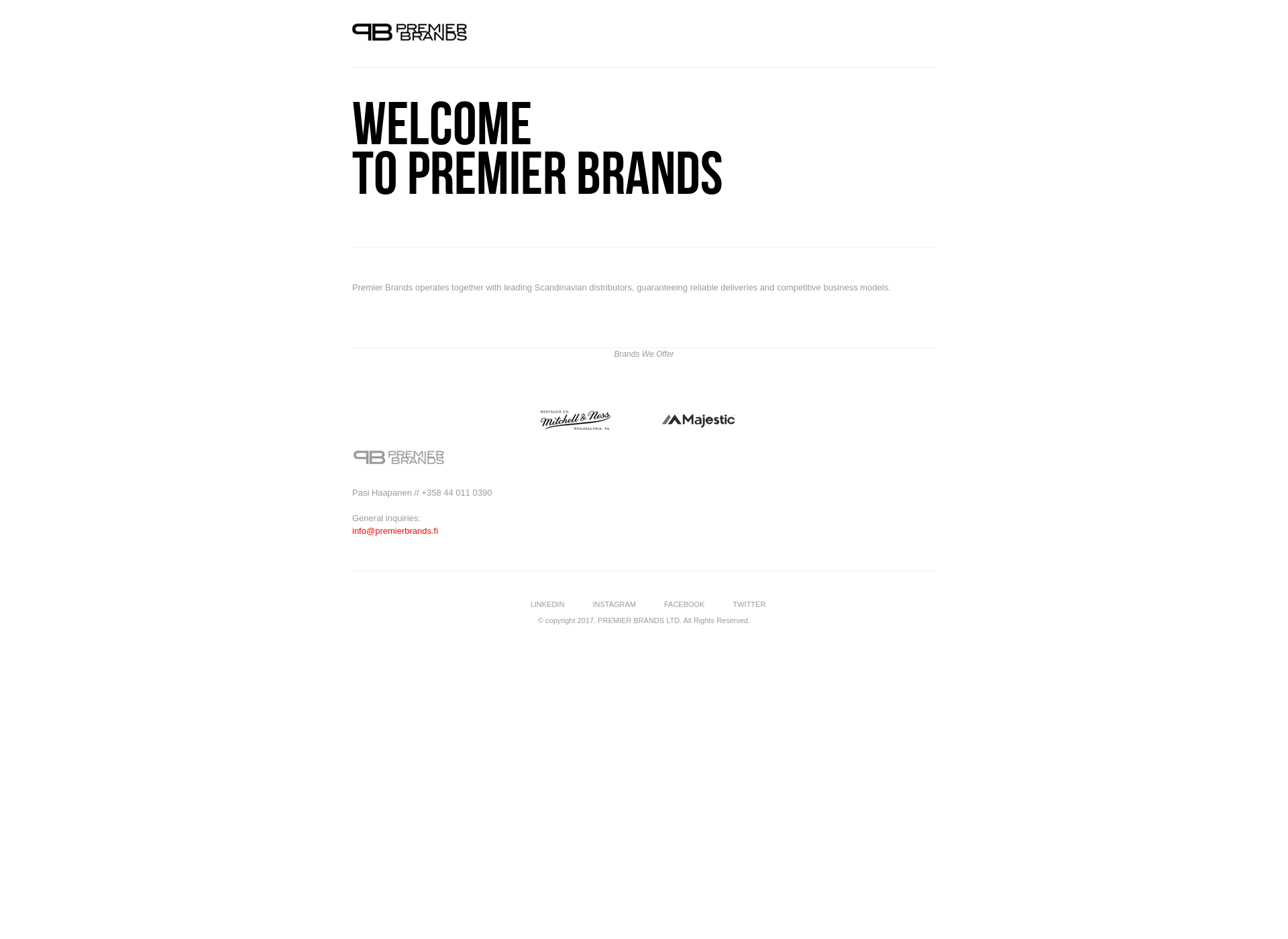 Screenshot for premierbrands.fi
