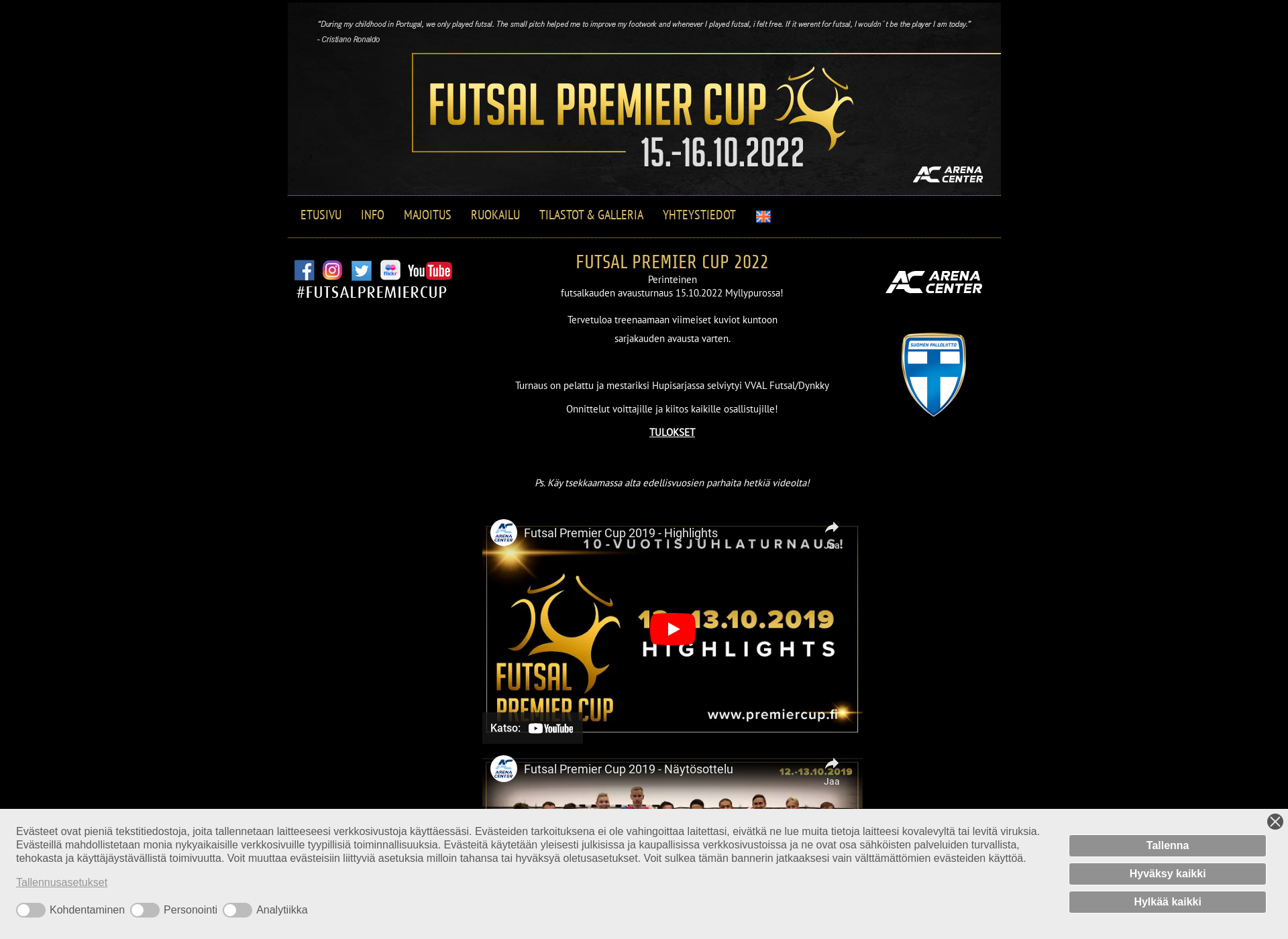 Screenshot for premiercup.fi