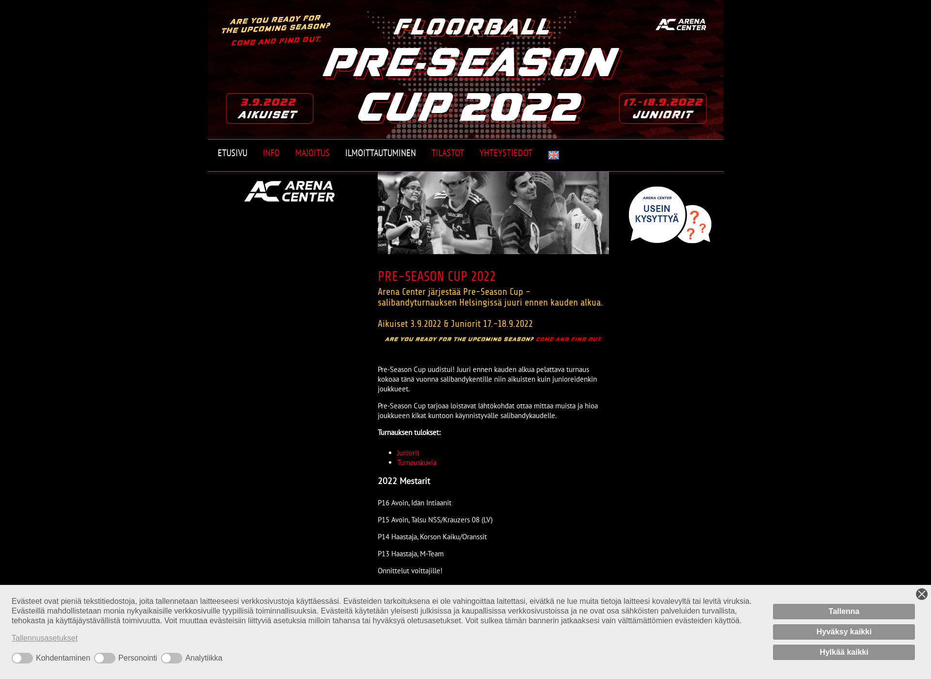 Screenshot for preseasoncup.fi