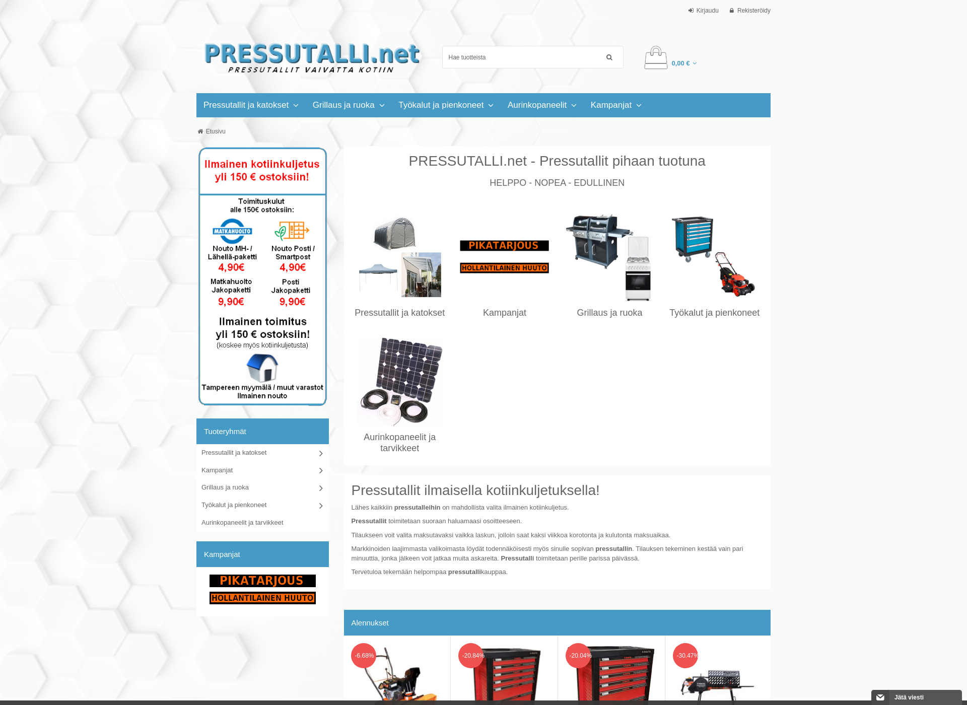 Screenshot for pressutallikauppa.fi